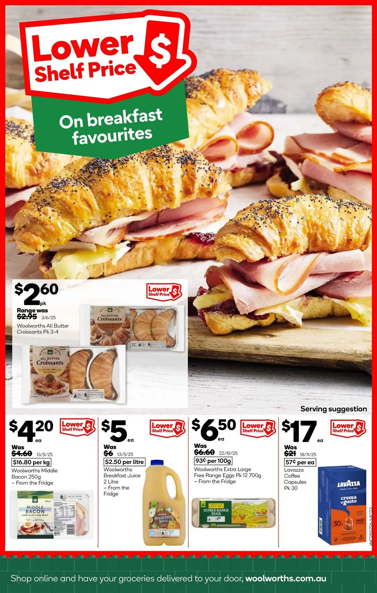 Deals - Weekly Catalogue 25th February - 24/02/2026 > weekly / monthly specials | Page: 21 | Products: Bacon, Eggs, Juice, Fridge