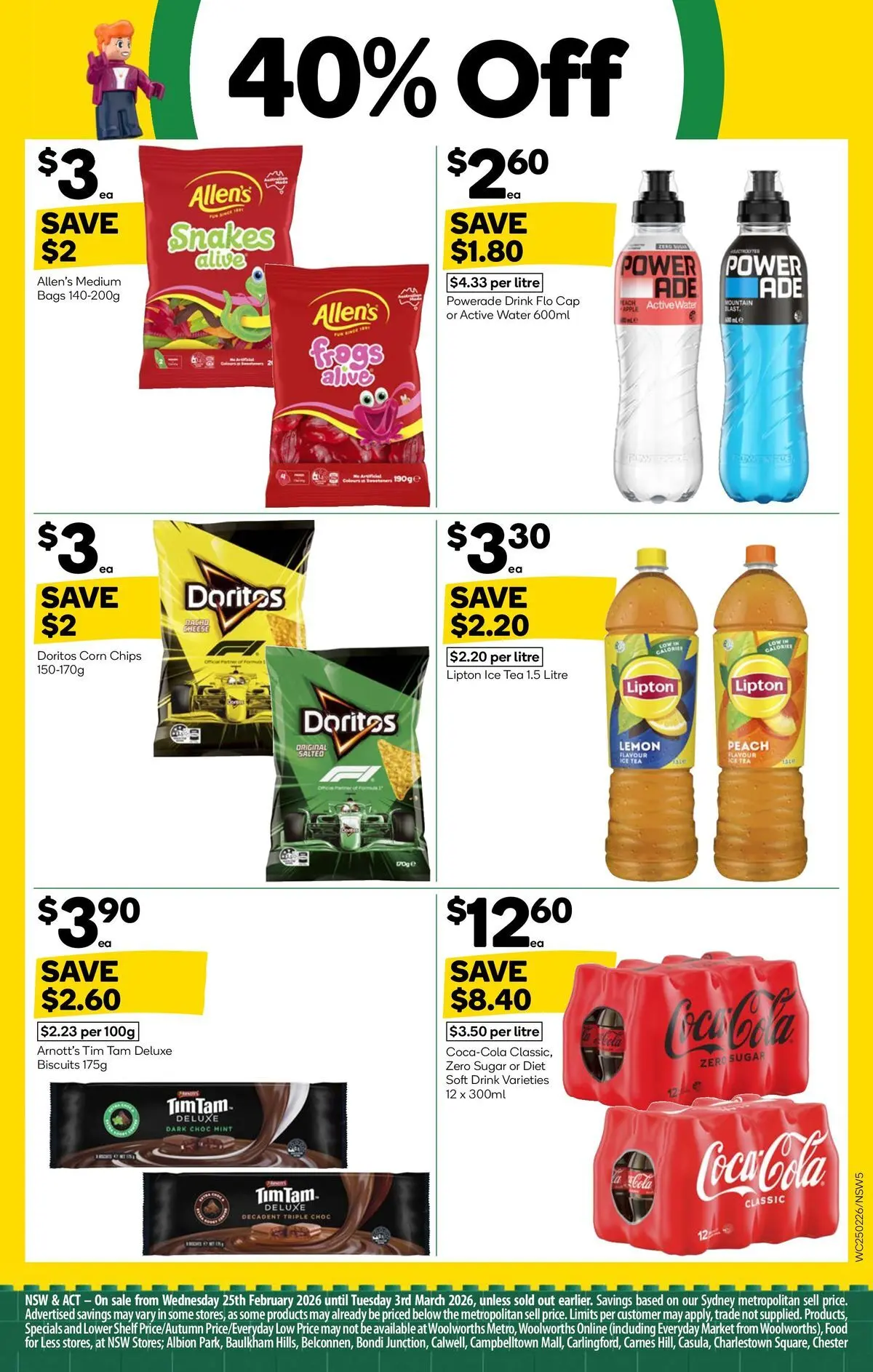 ﻿Woolworths catalogue valid from 24/02/2026 > Online Australia | Page: 5 | Products: Chips, Sugar, Peach, Cap