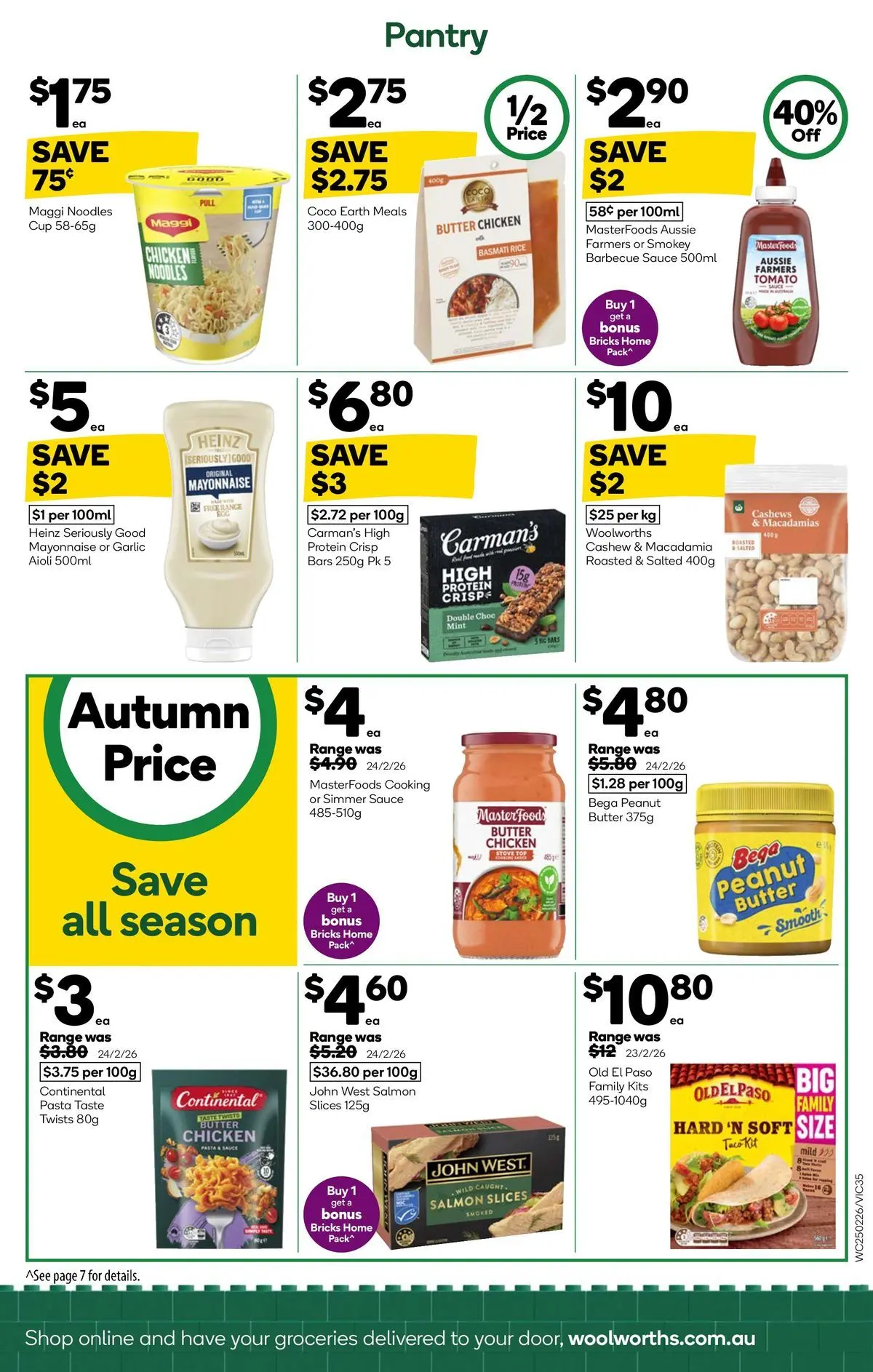 Deals - Weekly Catalogue 25th February - 24/02/2026 > weekly / monthly specials | Page: 33 | Products: Butter, Noodles, Mayonnaise, Sauce