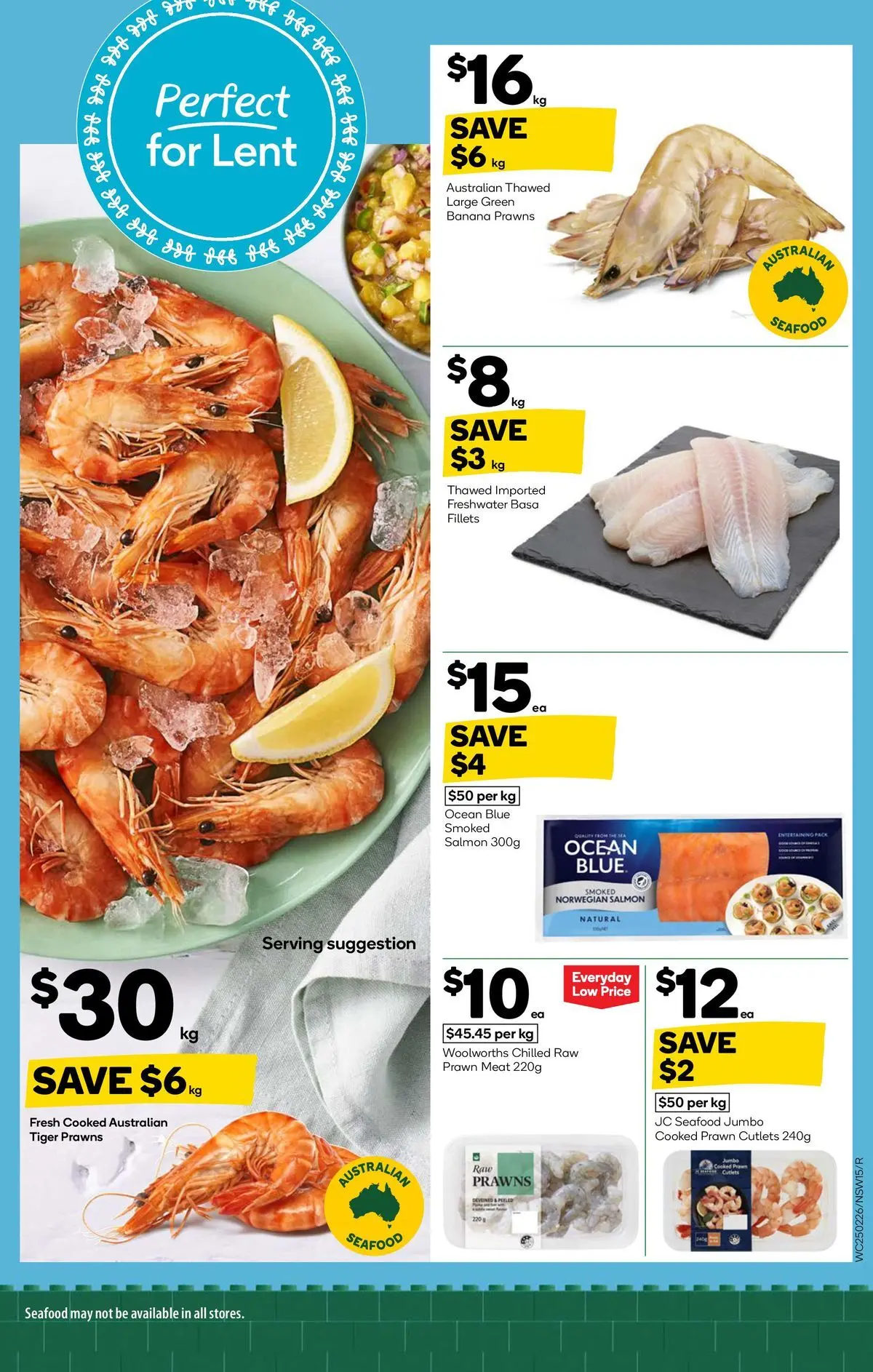 ﻿Woolworths catalogue valid from 24/02/2026 > Online Australia | Page: 13 | Products: Meat, Prawns, Salmon, Seafood