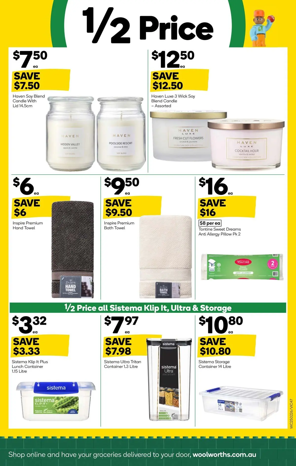 Deals - Weekly Catalogue 25th February - 24/02/2026 > weekly / monthly specials | Page: 45 | Products: Bath, Candle, Pillow, Allergy
