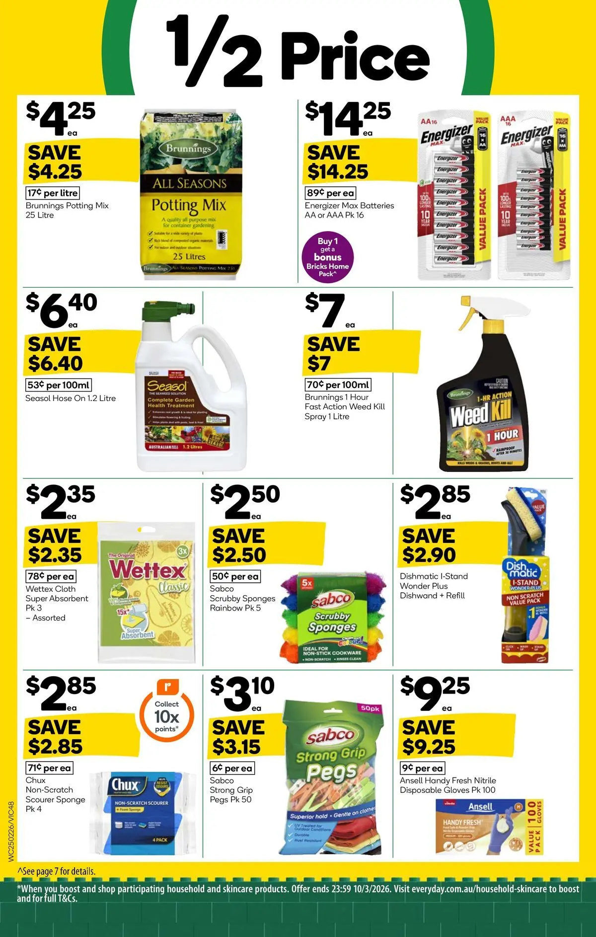 Deals - Weekly Catalogue 25th February - 24/02/2026 > weekly / monthly specials | Page: 46 | Products: Household, Weed, Sponge, Batteries