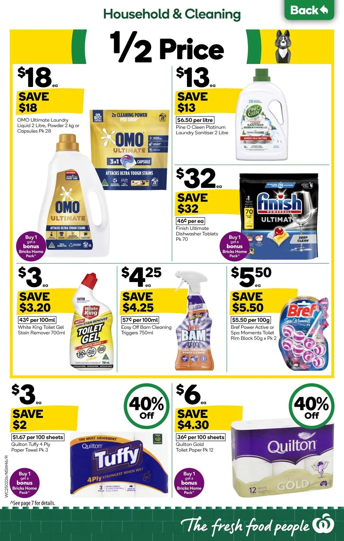 ﻿Woolworths catalogue valid from 24/02/2026 > Online Australia | Page: 44 | Products: Powder, Stain remover, Toilet paper, Tablets