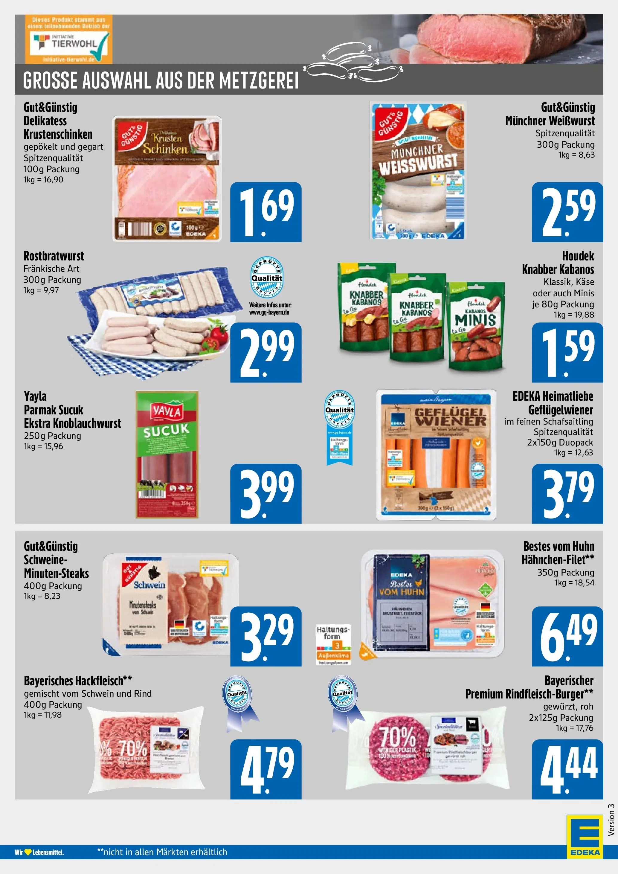 Angebote - E xpress: Wochenangebote (ab 01.03.2026) zum Blättern | Seite: 4 | Produkte: Käse, Weißwurst, Schinken, Hackfleisch