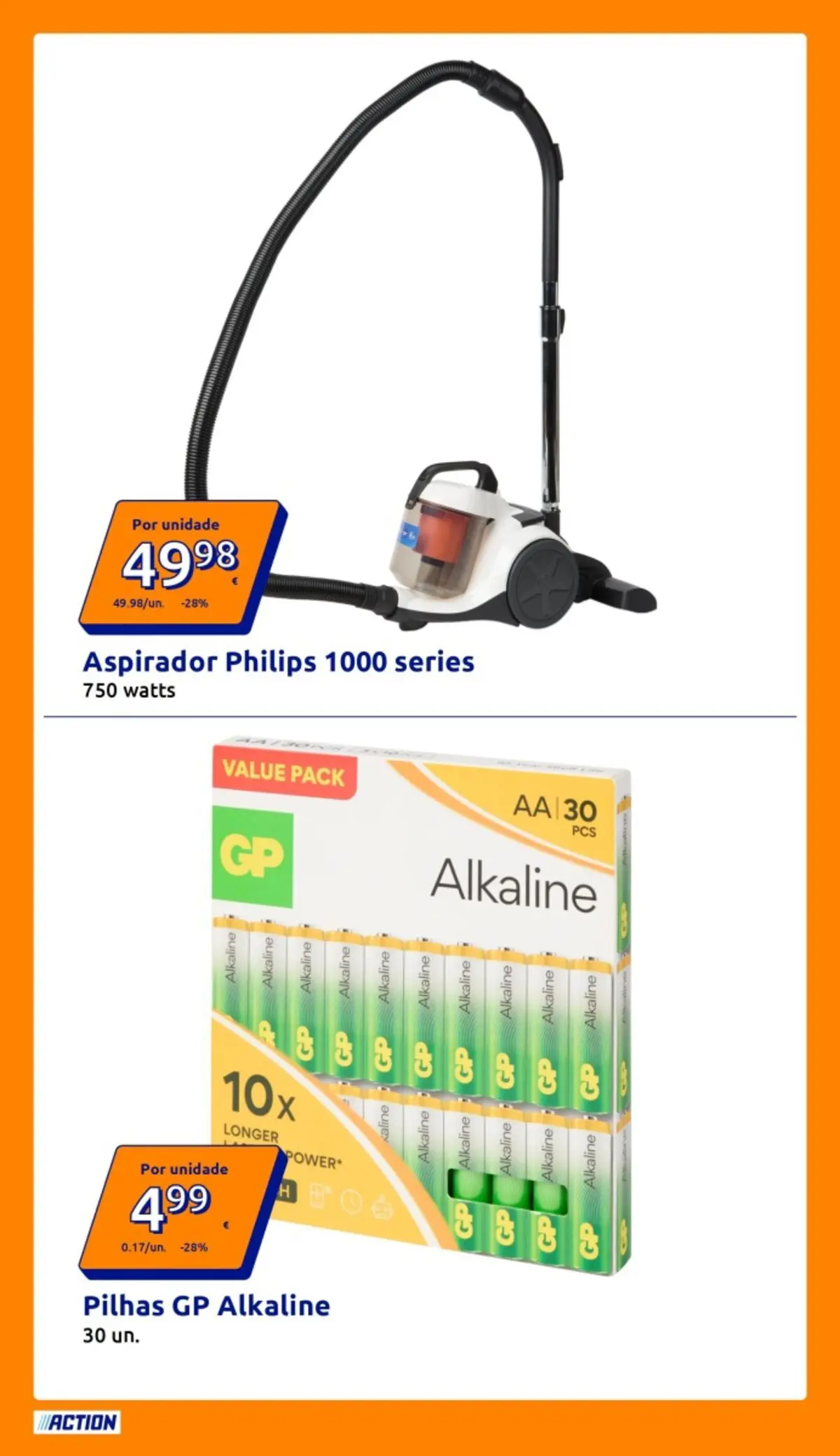 Action - Preços extremamente baixos » de 25/02/2026 - 03/03/2026 | Página: 12 | Produtos: Aspirador, Pilhas