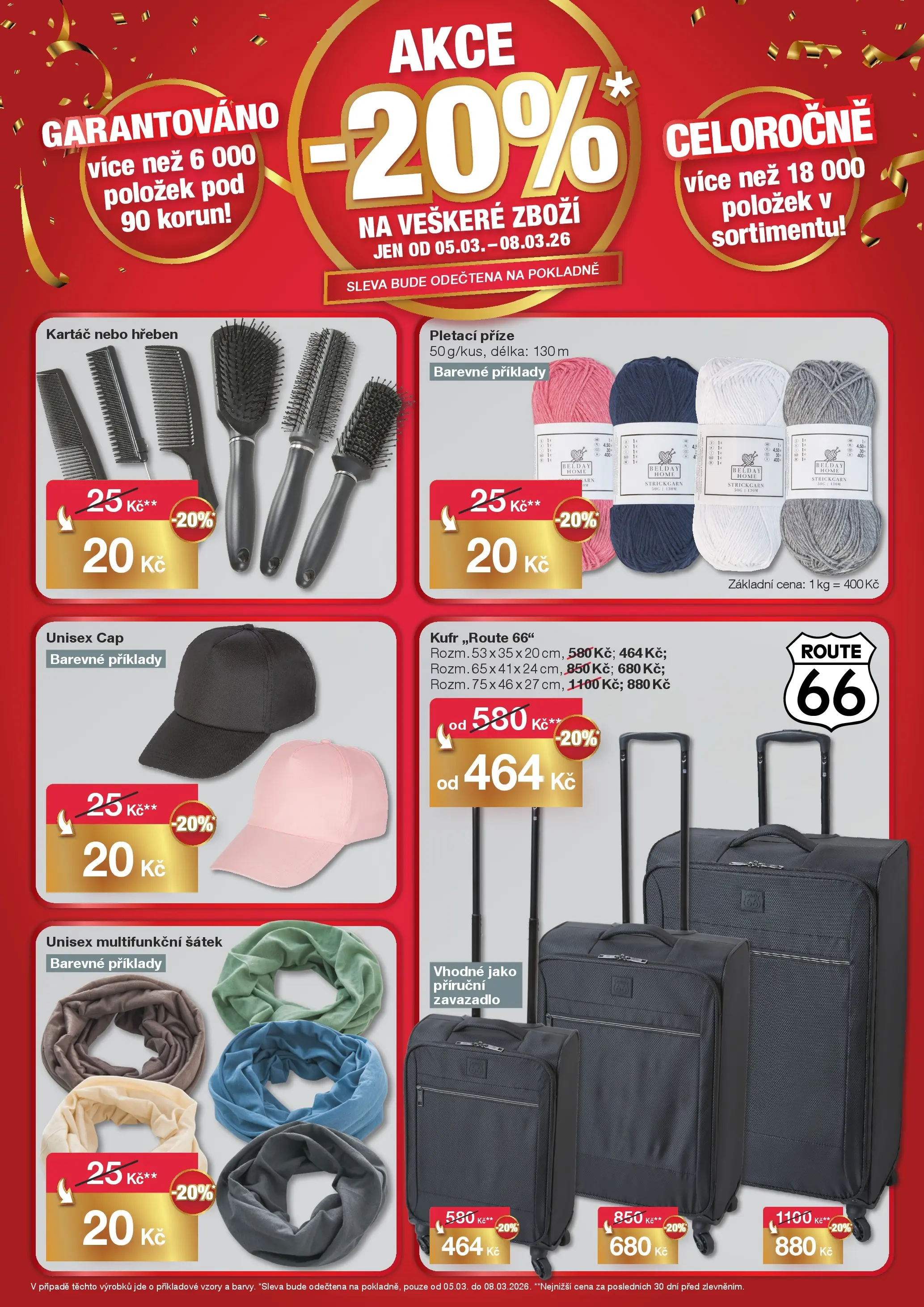 Woolworth leták - Brno od 05.03.2026 - akční nabídka | Strana: 8 | Produkty: Kufr, Šátek, Hřeben, Kartáč