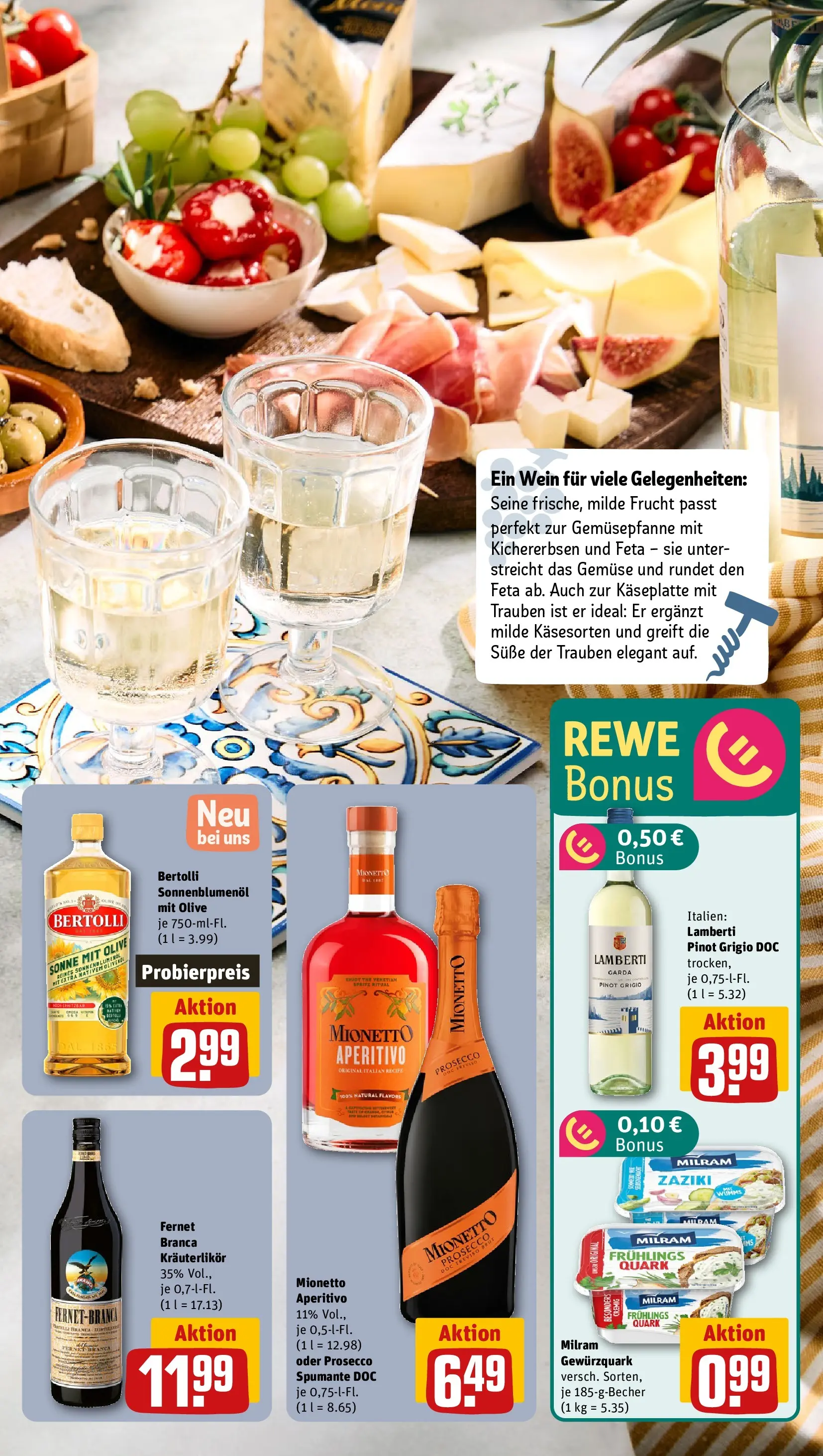 REWE Prospekt ab 01.03.2026 zum Blättern » Angebote | Seite: 11 | Produkte: Quark, Olivenol, Milram, Fernet branca