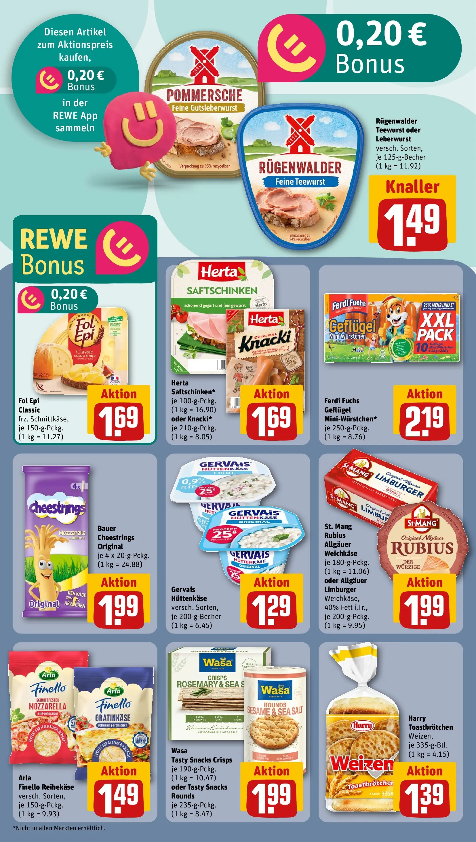 REWE Prospekt ab 01.03.2026 zum Blättern » Angebote | Seite: 14 | Produkte: Käse, Mozzarella, Reibekase, Hüttenkäse