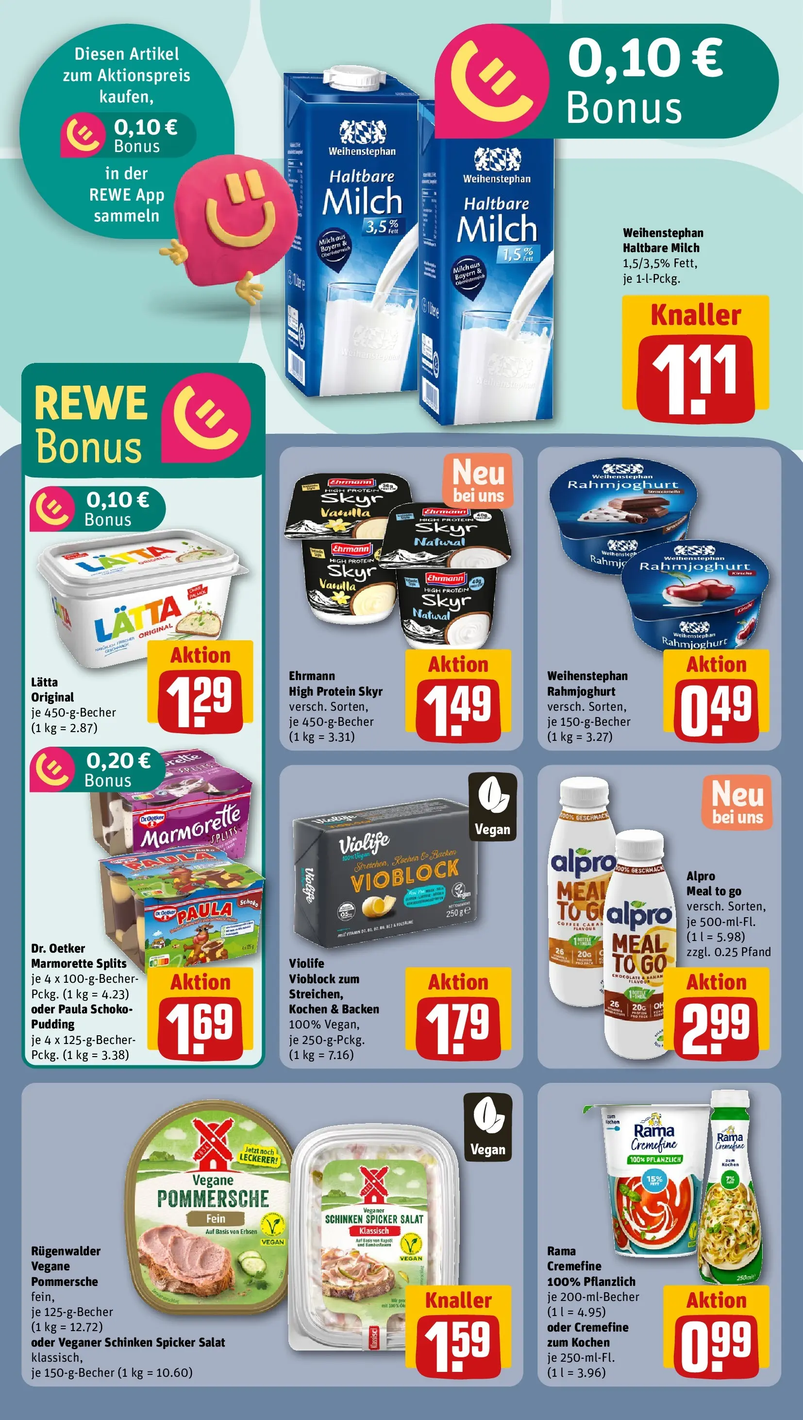 REWE Prospekt ab 01.03.2026 zum Blättern » Angebote | Seite: 15 | Produkte: Rama, Rama cremefine, Pudding, Lätta