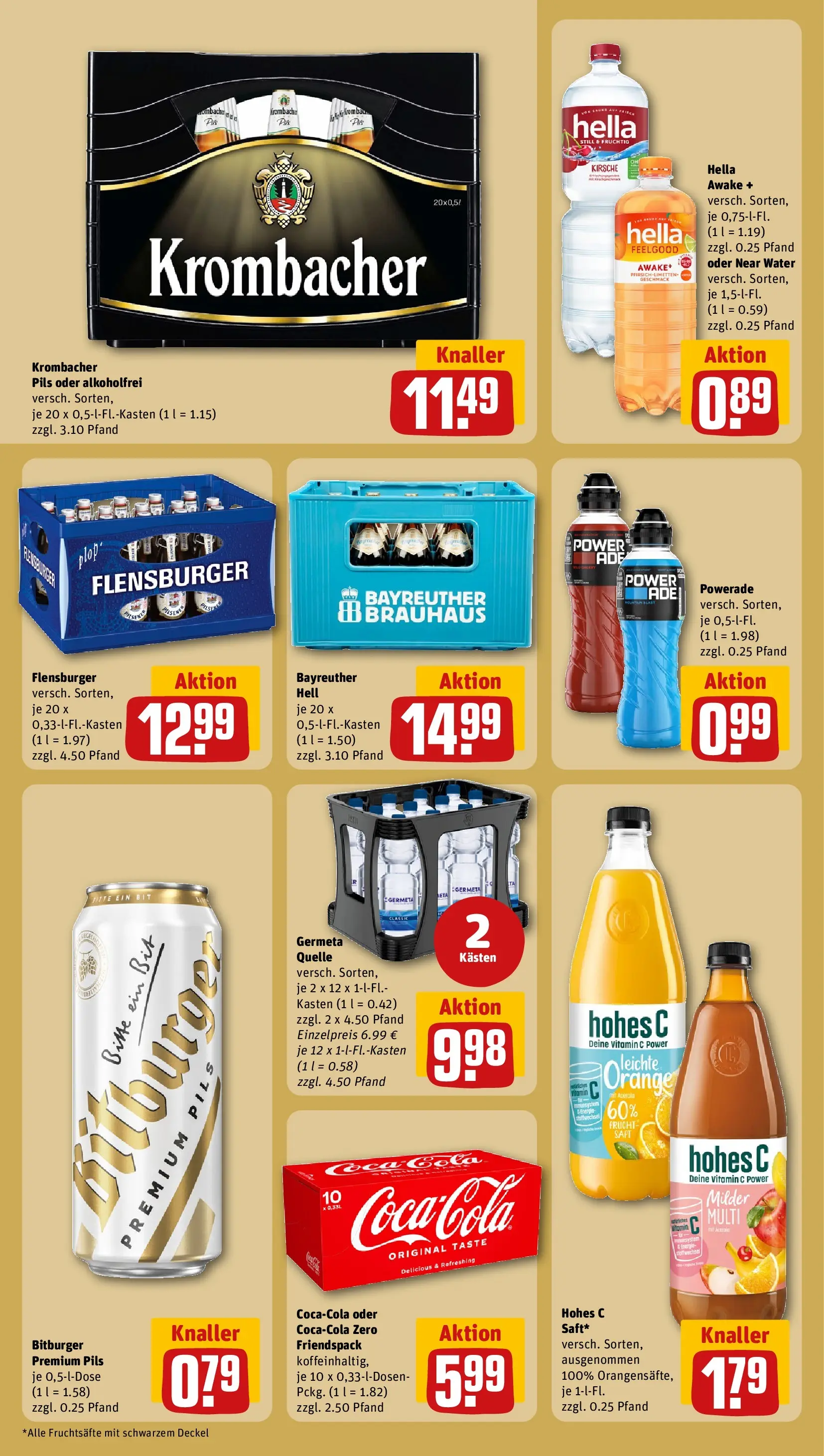 REWE Prospekt ab 01.03.2026 zum Blättern » Angebote | Seite: 24 | Produkte: Bitburger, Flensburger, Powerade, Hohes c