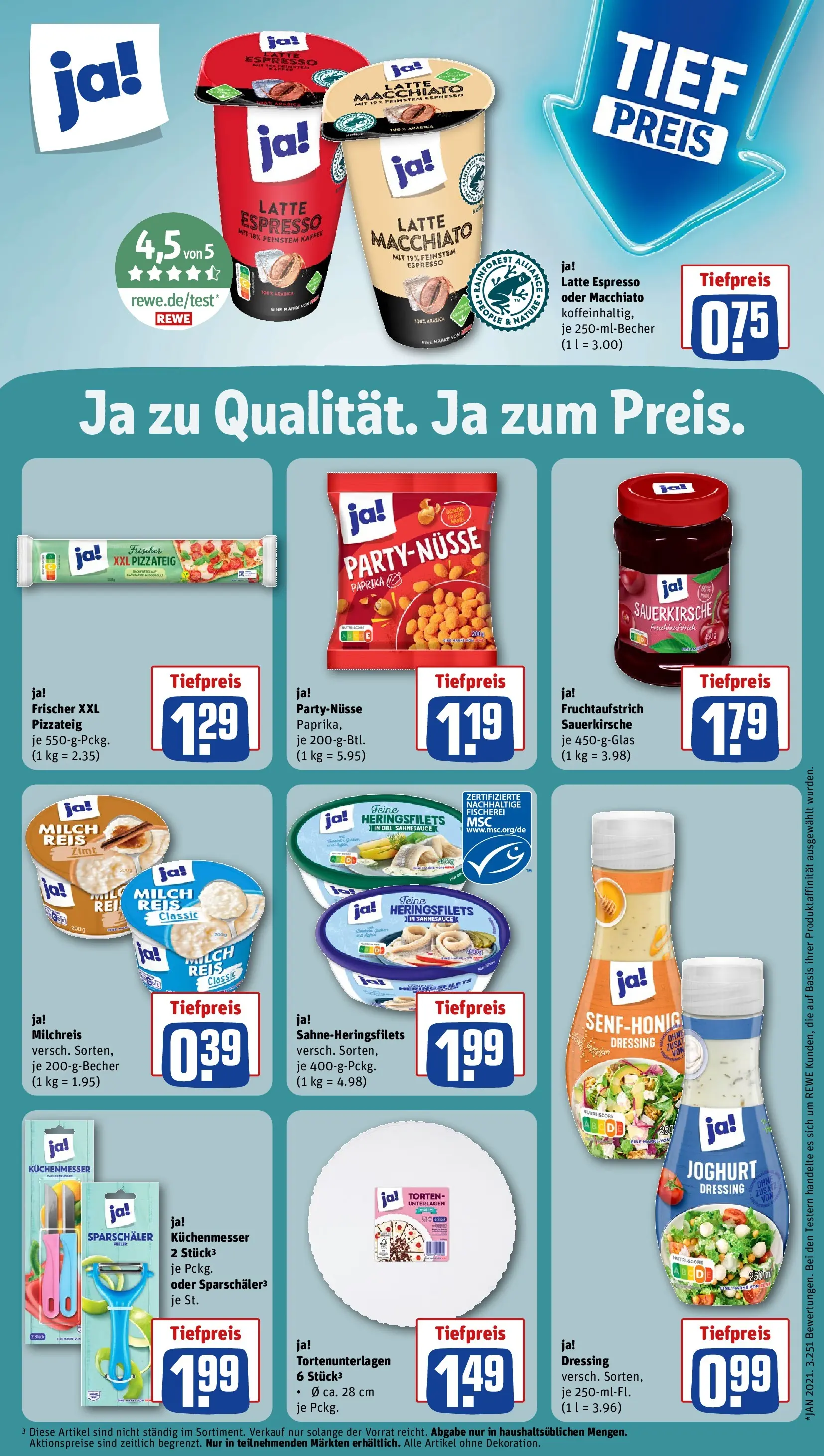 REWE Prospekt ab 01.03.2026 zum Blättern » Angebote | Seite: 19 | Produkte: Milch, Kaffee, Dressing, Reis