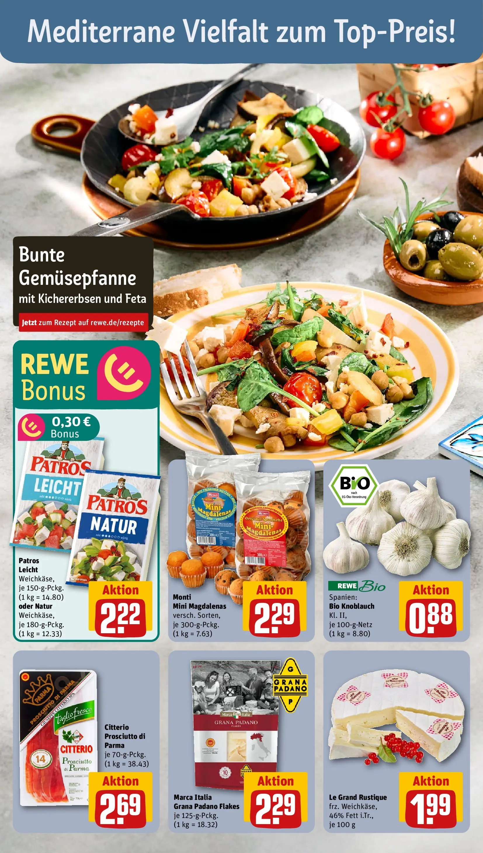 REWE Prospekt ab 01.03.2026 zum Blättern » Angebote | Seite: 12 | Produkte: Feta, Patros, Knoblauch