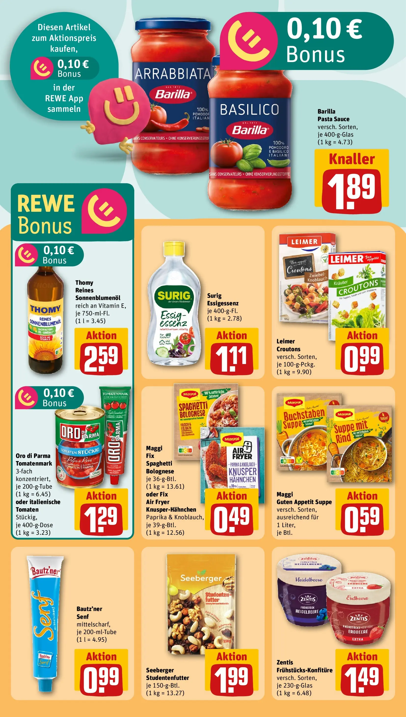 REWE Prospekt ab 01.03.2026 zum Blättern » Angebote | Seite: 26 | Produkte: Essig, Paprika, Knoblauch, Pasta