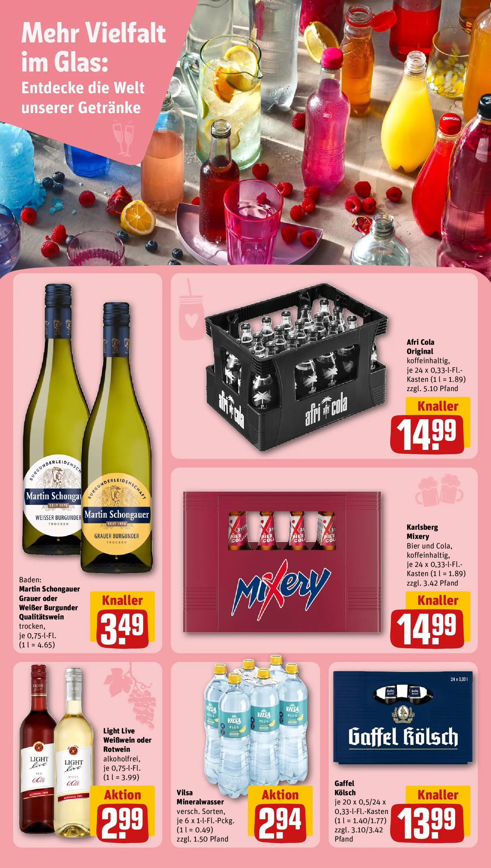 REWE Prospekt ab 01.03.2026 zum Blättern » Angebote | Seite: 21 | Produkte: Cola, Öl, Weißwein, Mineralwasser