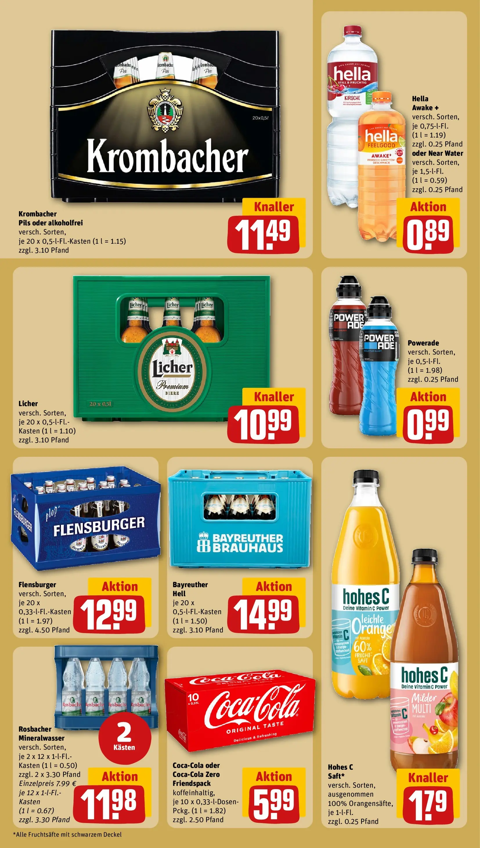REWE Prospekt ab 01.03.2026 zum Blättern » Angebote | Seite: 22 | Produkte: Pils, Powerade, Krombacher, Hohes c