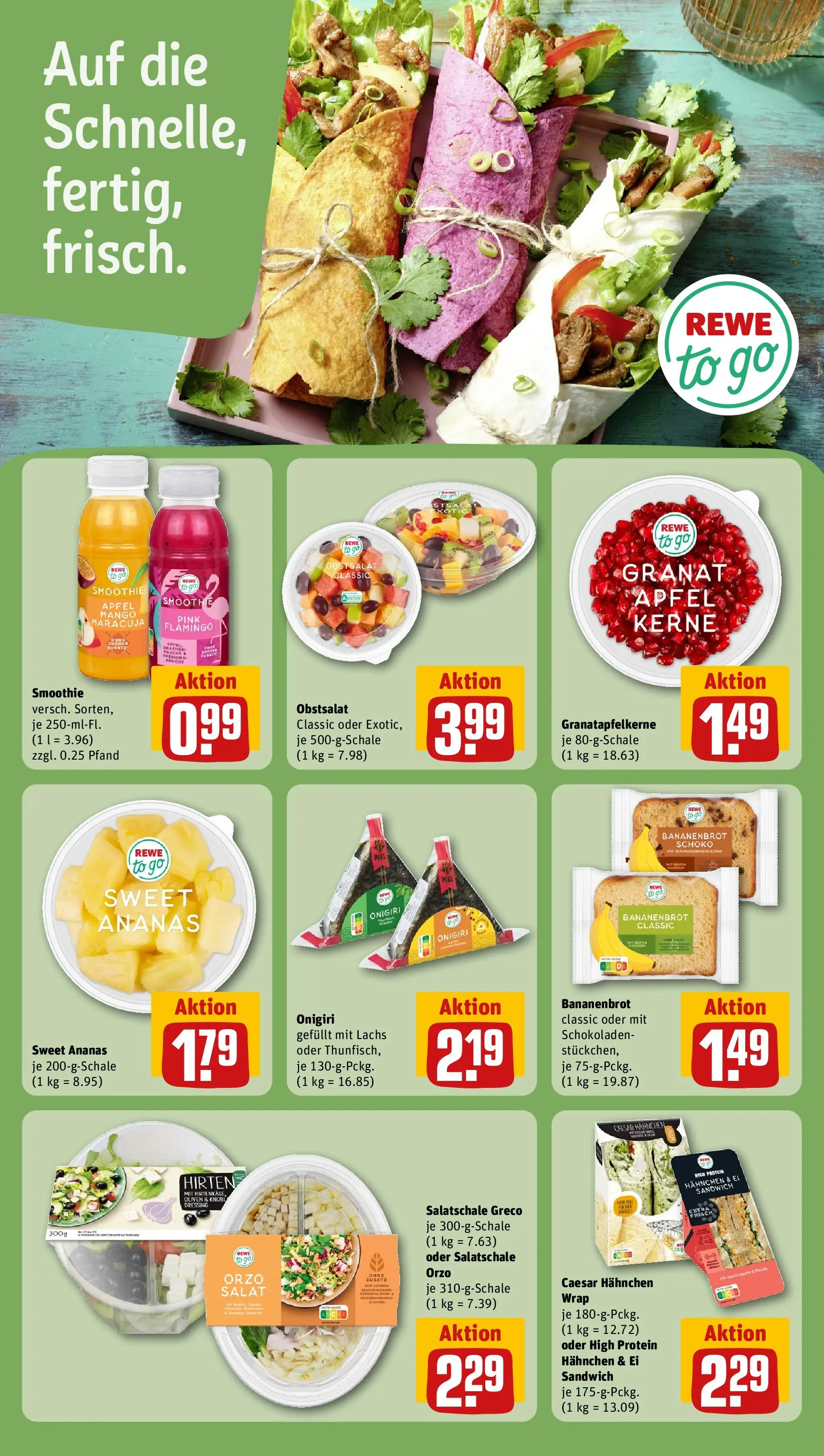 REWE Prospekt ab 01.03.2026 zum Blättern » Angebote | Seite: 23 | Produkte: Äpfel, Ananas, Lachs, Salat