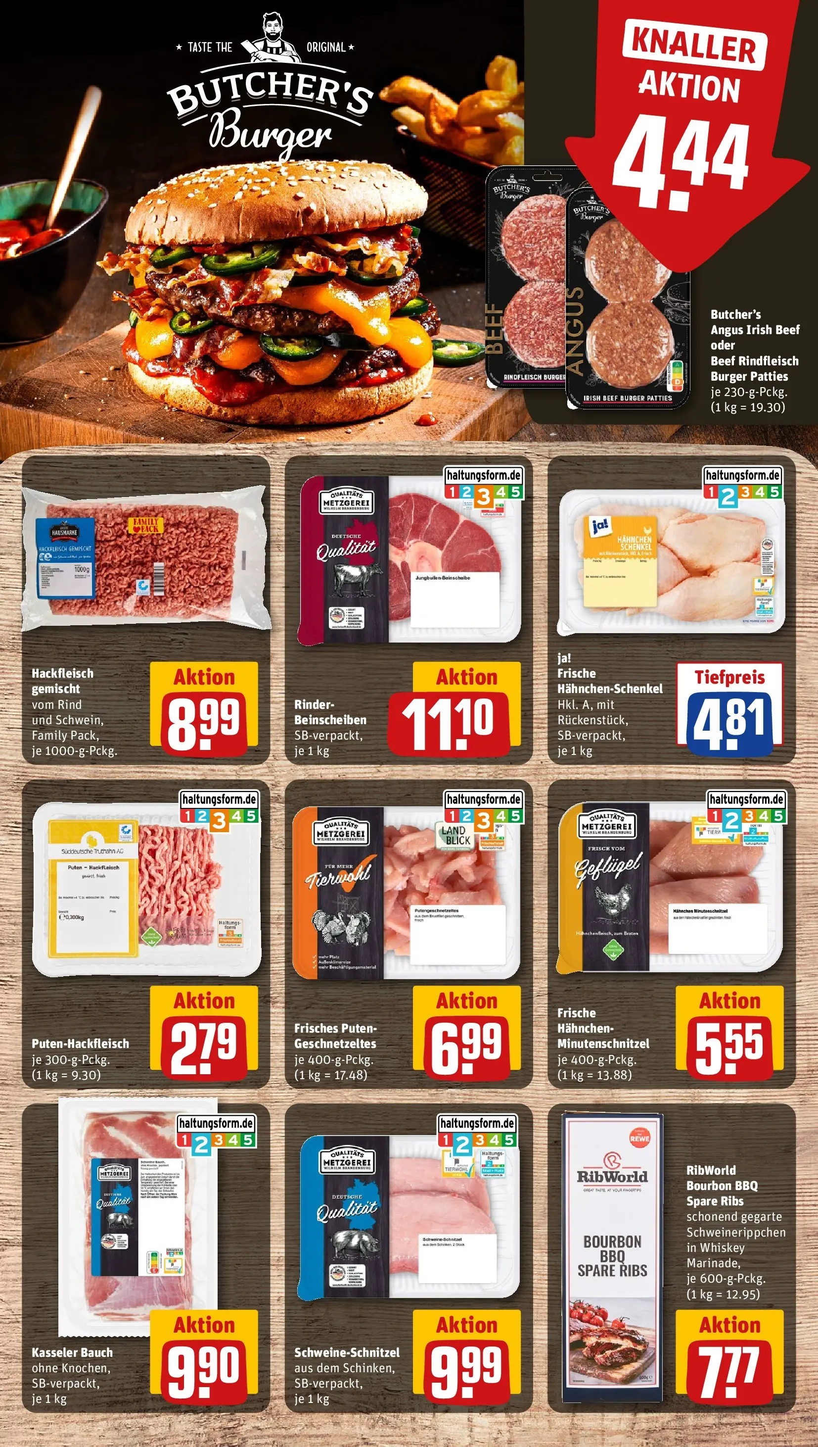 REWE Prospekt ab 01.03.2026 zum Blättern » Angebote | Seite: 10 | Produkte: Käse, Champignons, Schinken, Steak