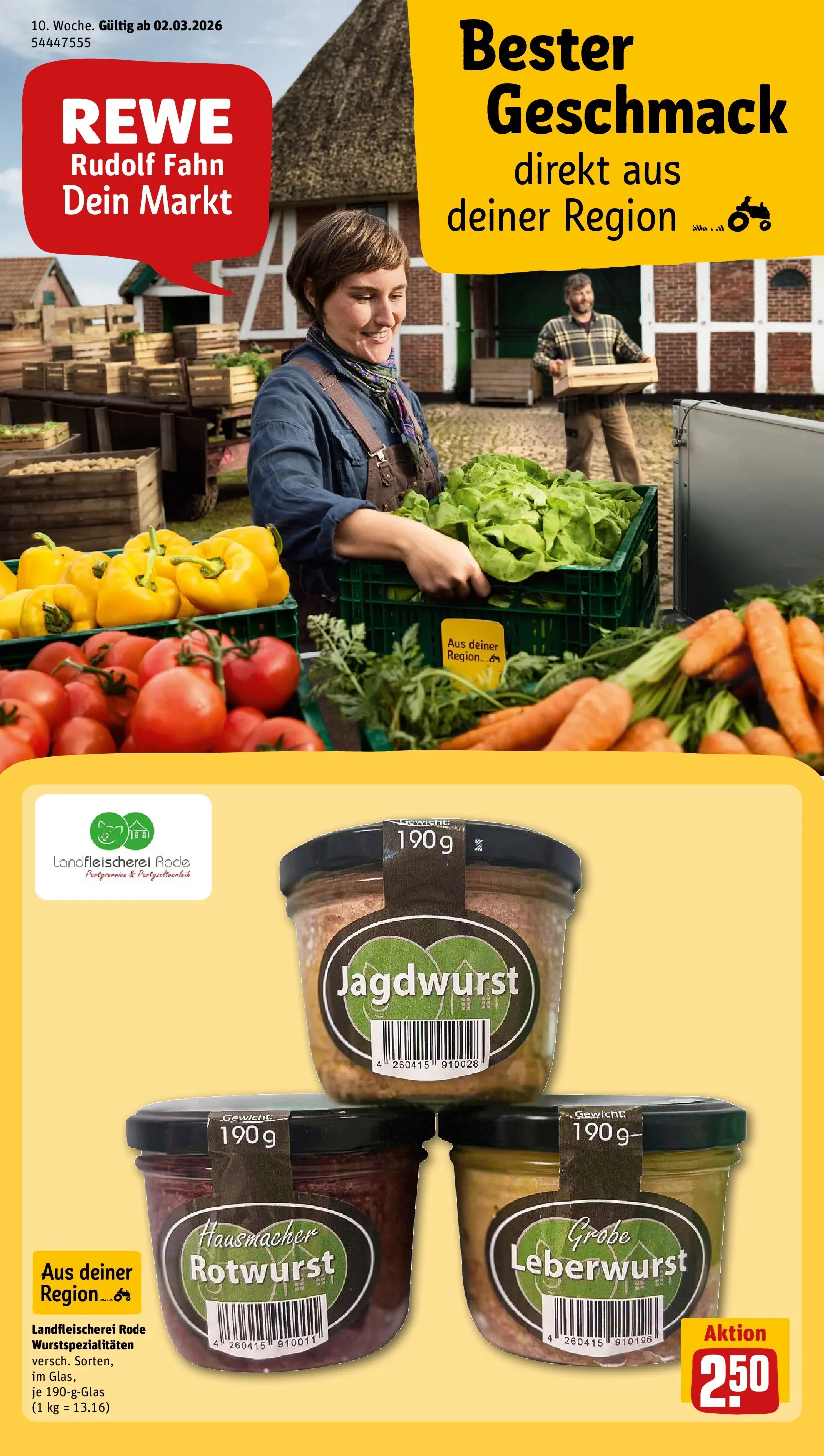 REWE Prospekt ab 01.03.2026 zum Blättern » Angebote | Seite: 1 | Produkte: Gewicht