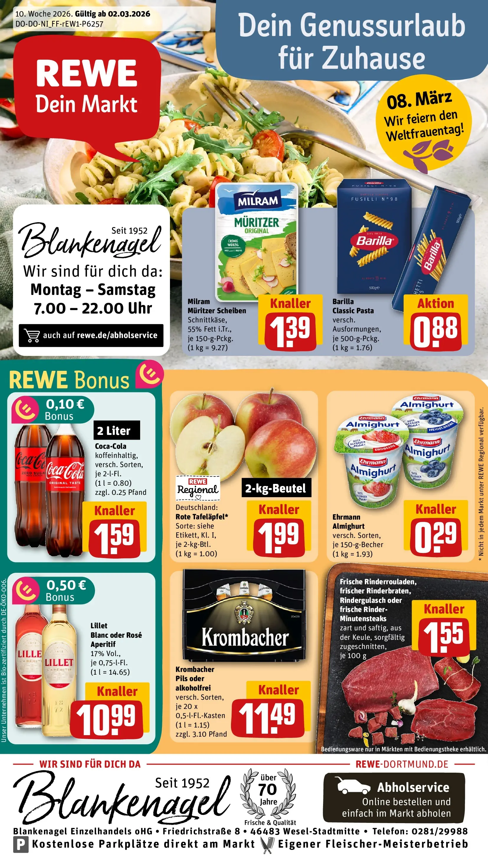 REWE Prospekt ab 02.03.2026 zum Blättern » Angebote | Seite: 4 | Produkte: Iglo, Pils, Fischstabchen