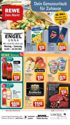 Rewe Prospekt Unna ab 02.03.2026 gültig Rewe Prospekt Unna ab 02.03.2026 gültig