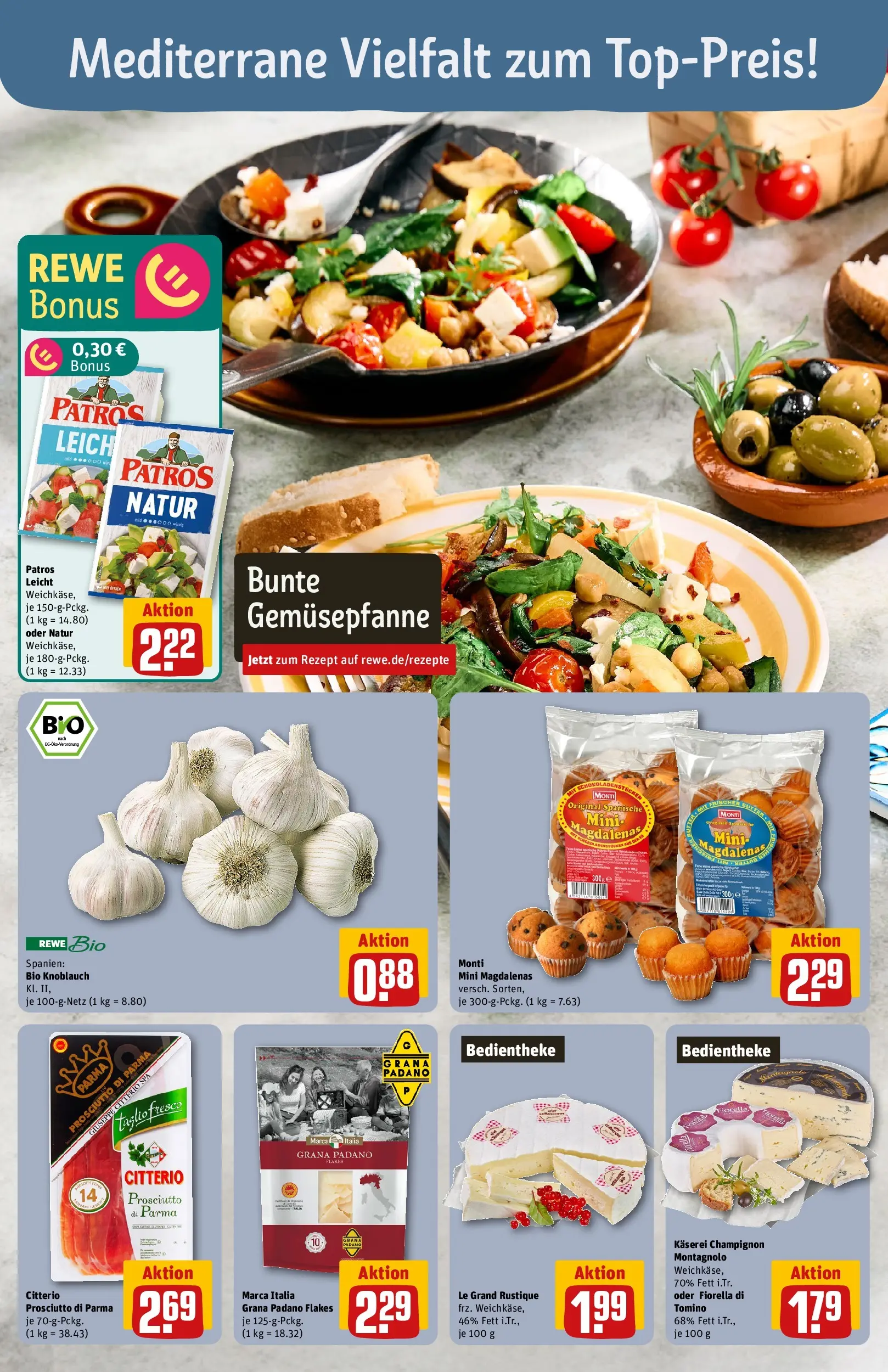 REWE Prospekt ab 02.03.2026 zum Blättern » Angebote | Seite: 16 | Produkte: Activia, Danone activia, Mozzarella, Pfirsich