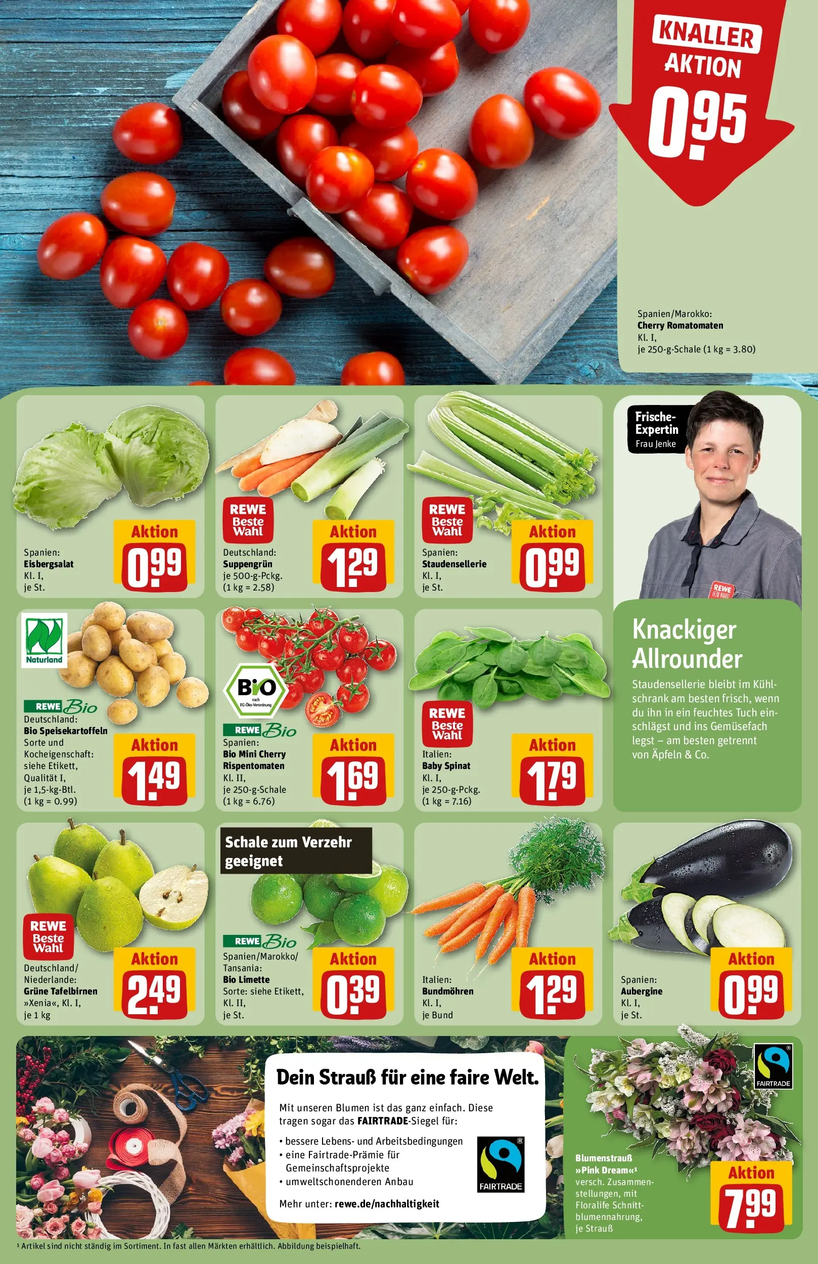 REWE Prospekt ab 02.03.2026 zum Blättern » Angebote | Seite: 9 | Produkte: Rinderrouladen, Steak, Gurken