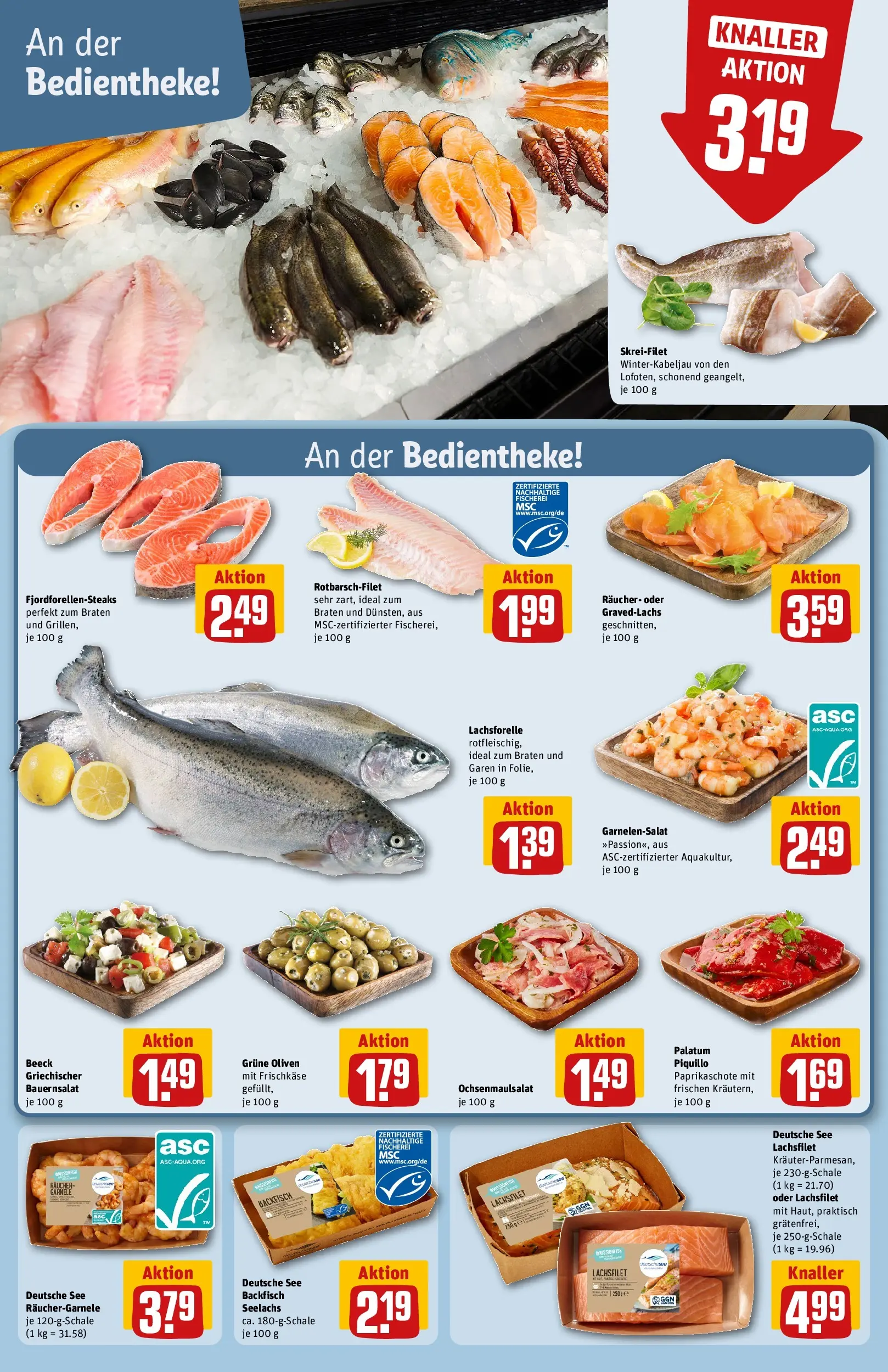 REWE Prospekt ab 02.03.2026 zum Blättern » Angebote | Seite: 14 | Produkte: Feta, Patros, Knoblauch