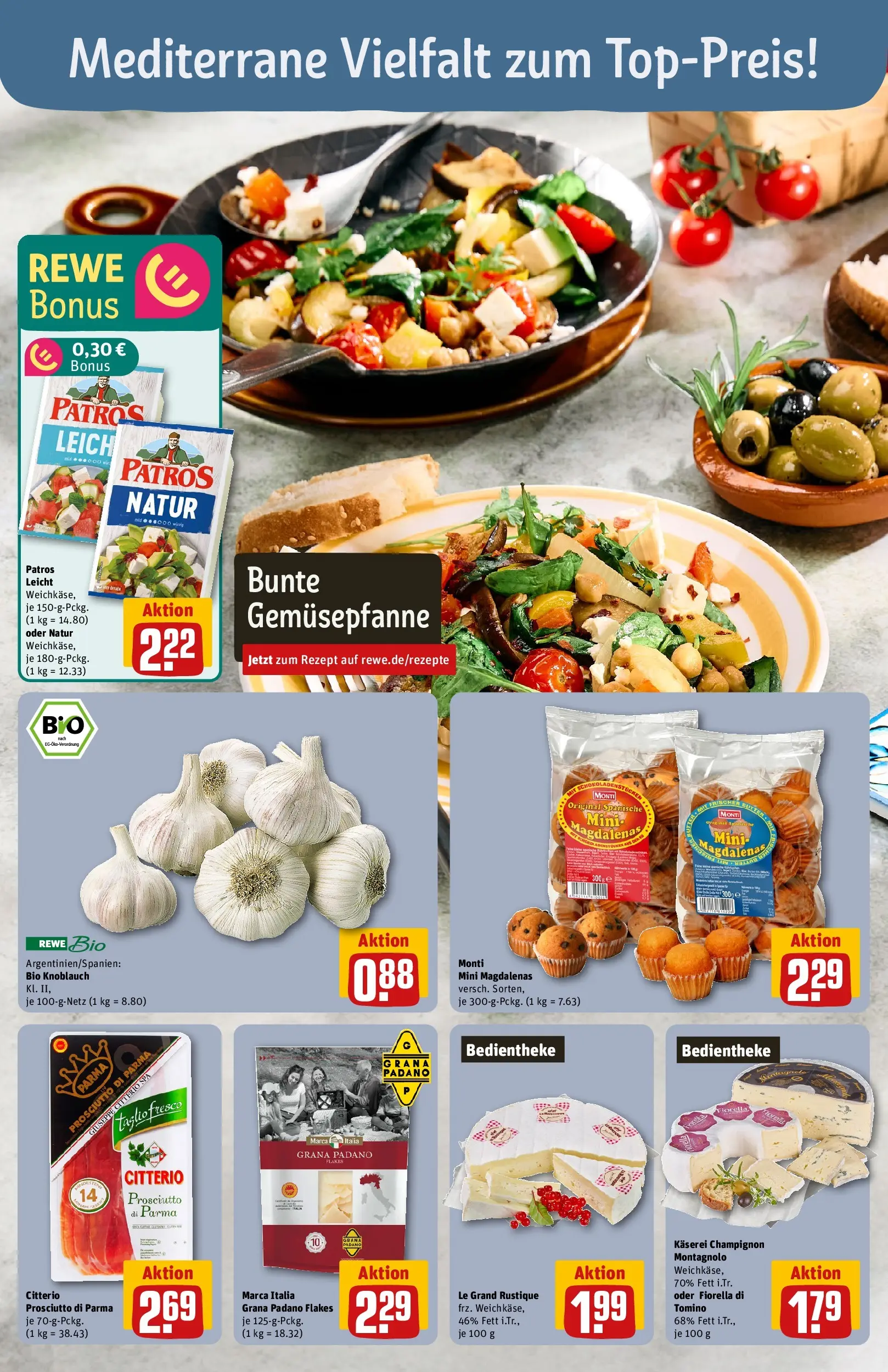 REWE Prospekt ab 02.03.2026 zum Blättern » Angebote | Seite: 14 | Produkte: Feta, Patros, Knoblauch