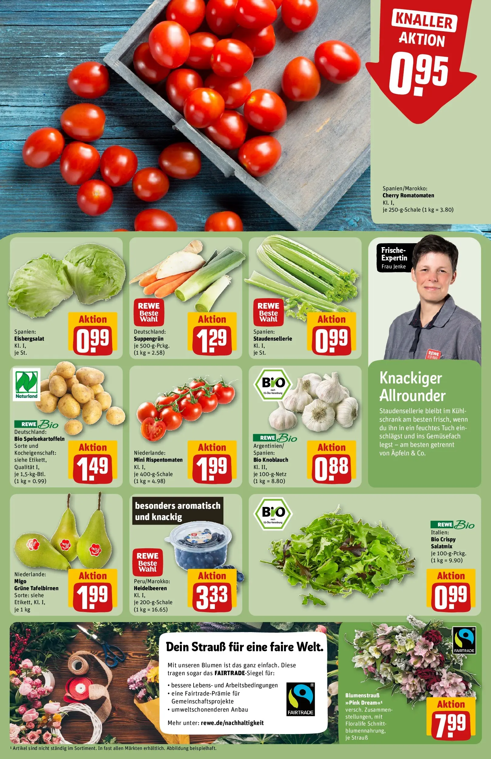 REWE Prospekt ab 02.03.2026 zum Blättern » Angebote | Seite: 7 | Produkte: Schrank, Blumen, Heidelbeeren, Knoblauch