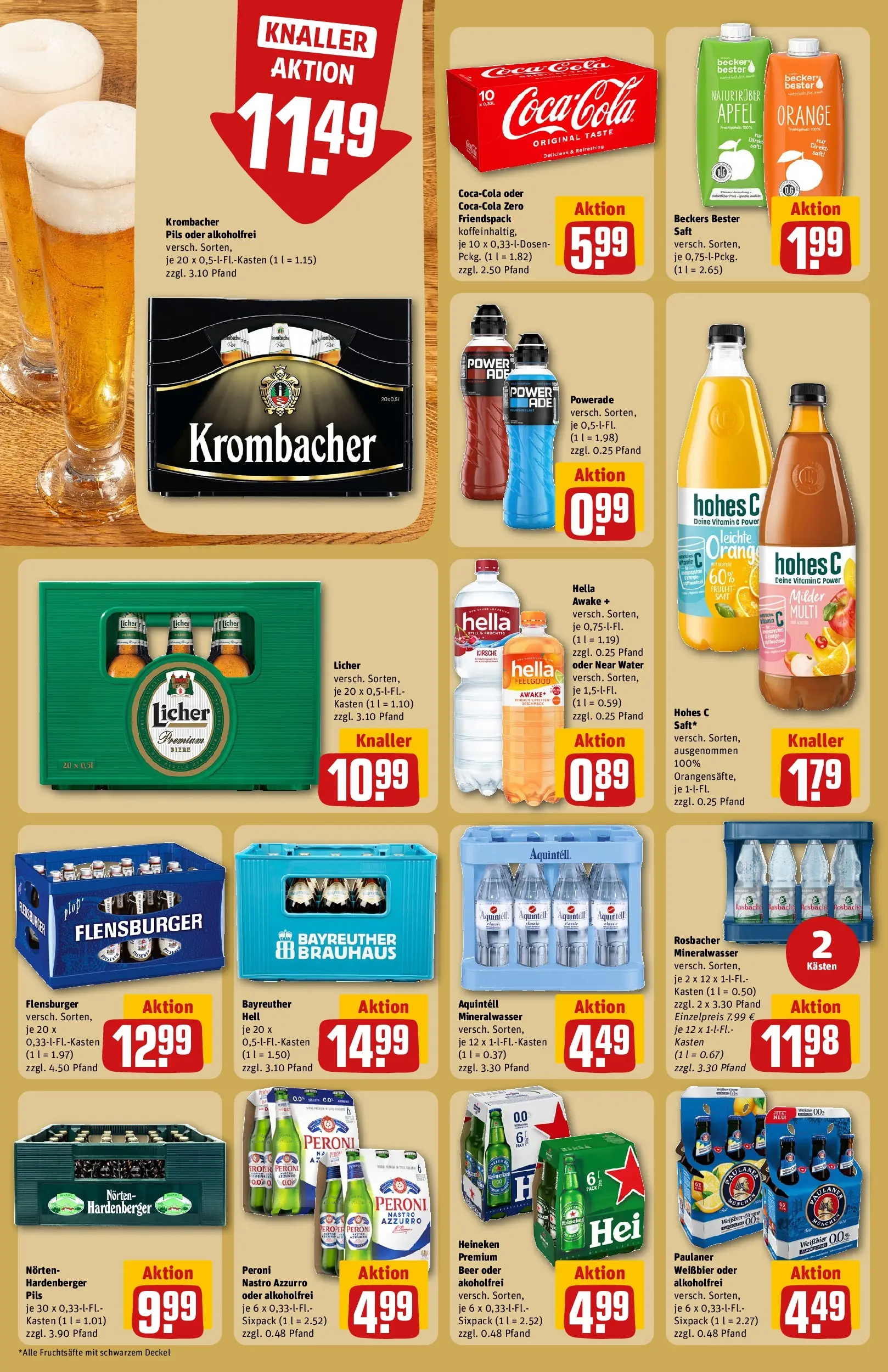 REWE Prospekt ab 02.03.2026 zum Blättern » Angebote | Seite: 24 | Produkte: Mineralwasser, Flensburger, Heineken, Powerade