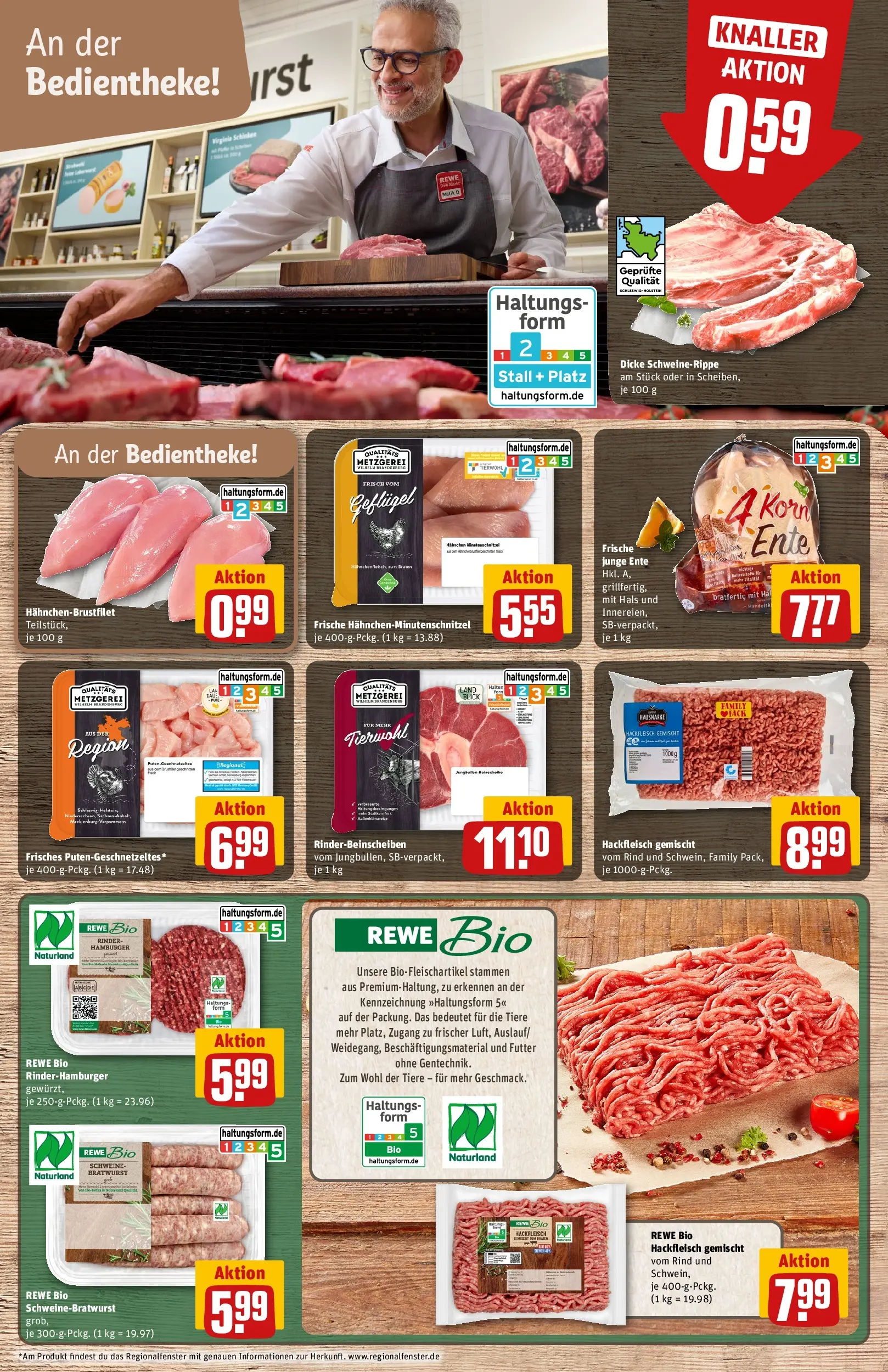 REWE Prospekt ab 02.03.2026 zum Blättern » Angebote | Seite: 8 | Produkte: Bratwurst, Tür, Ente, Hackfleisch