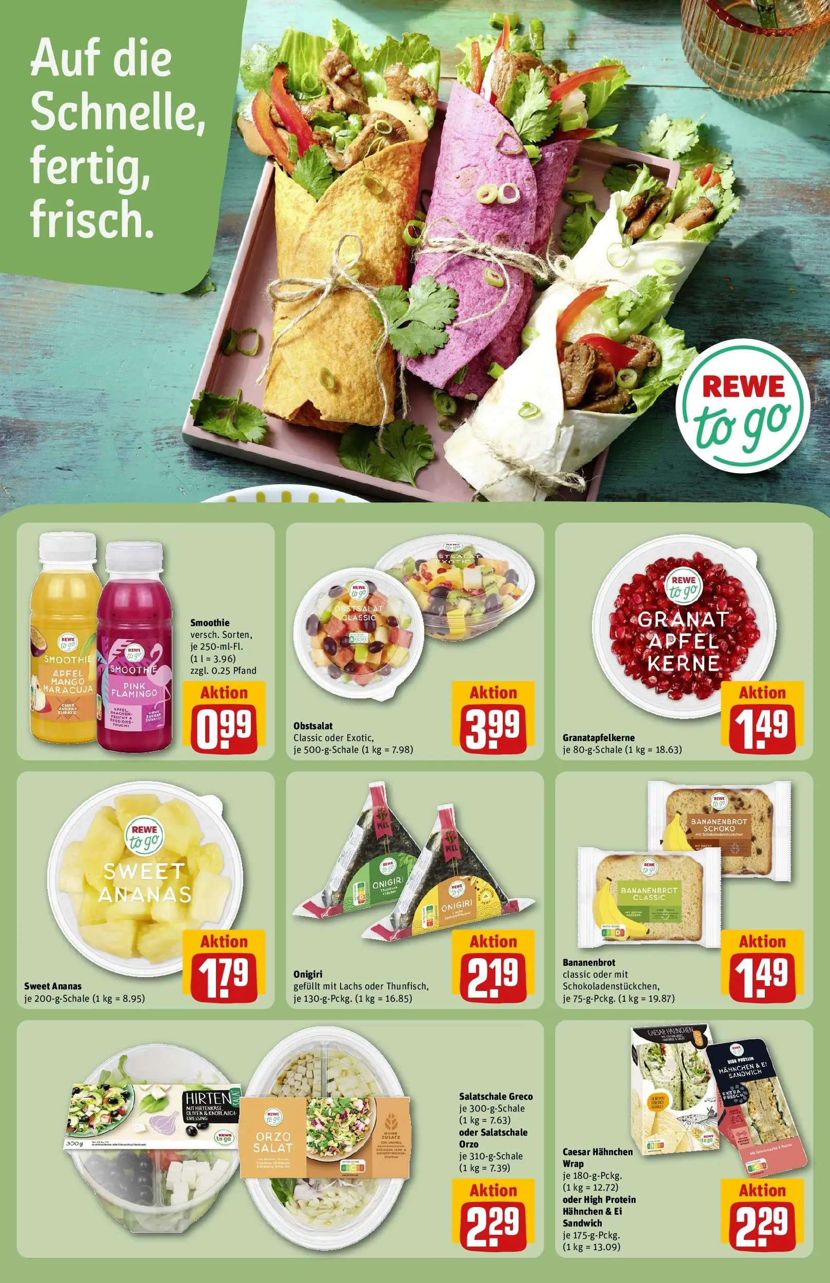 REWE Prospekt ab 02.03.2026 zum Blättern » Angebote | Seite: 23 | Produkte: Äpfel, Ananas, Lachs, Salat