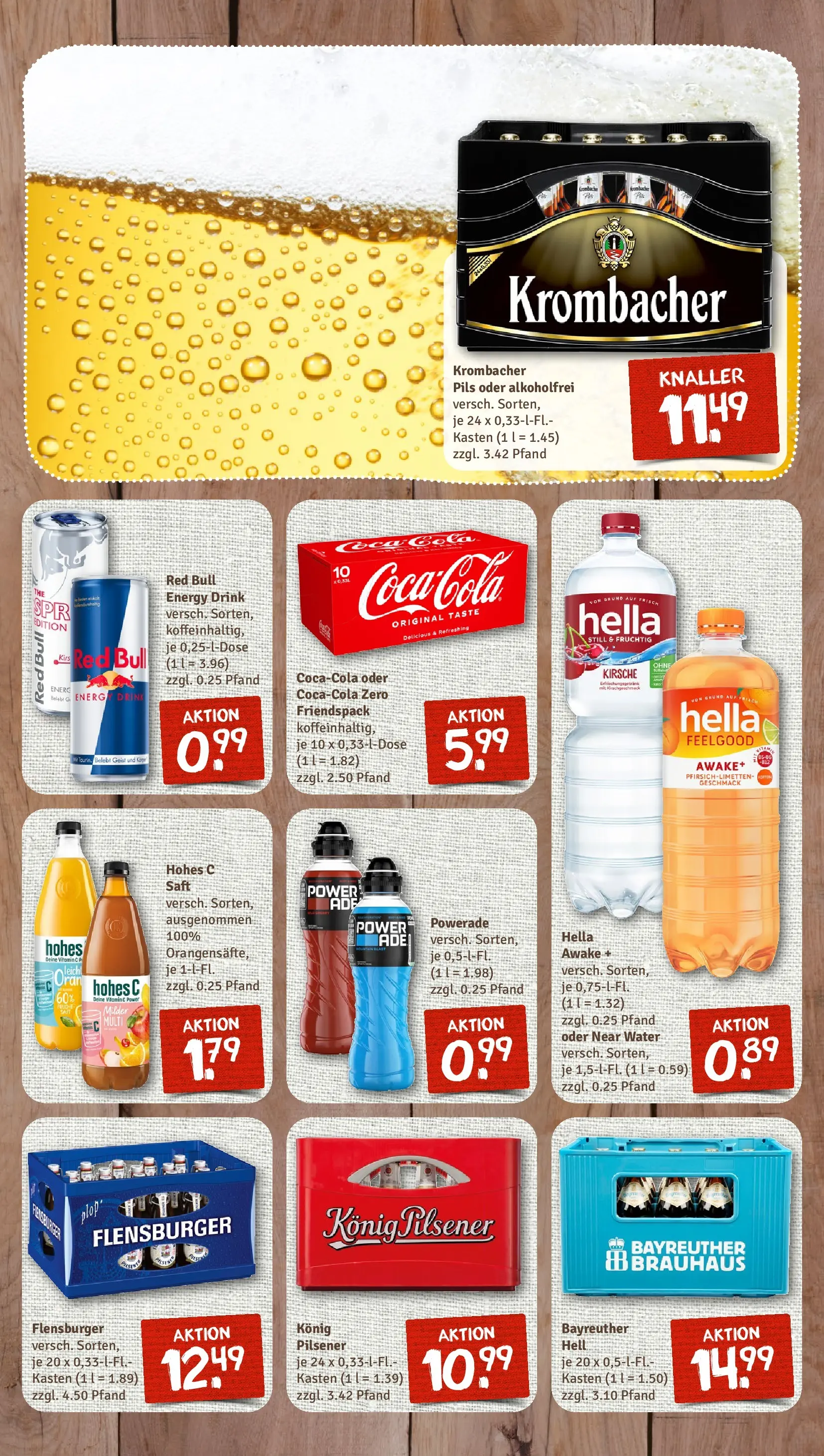 REWE Prospekt ab 02.03.2026 zum Blättern » Angebote | Seite: 11 | Produkte: Bayreuther hell, Energy, Pils, Hohes c