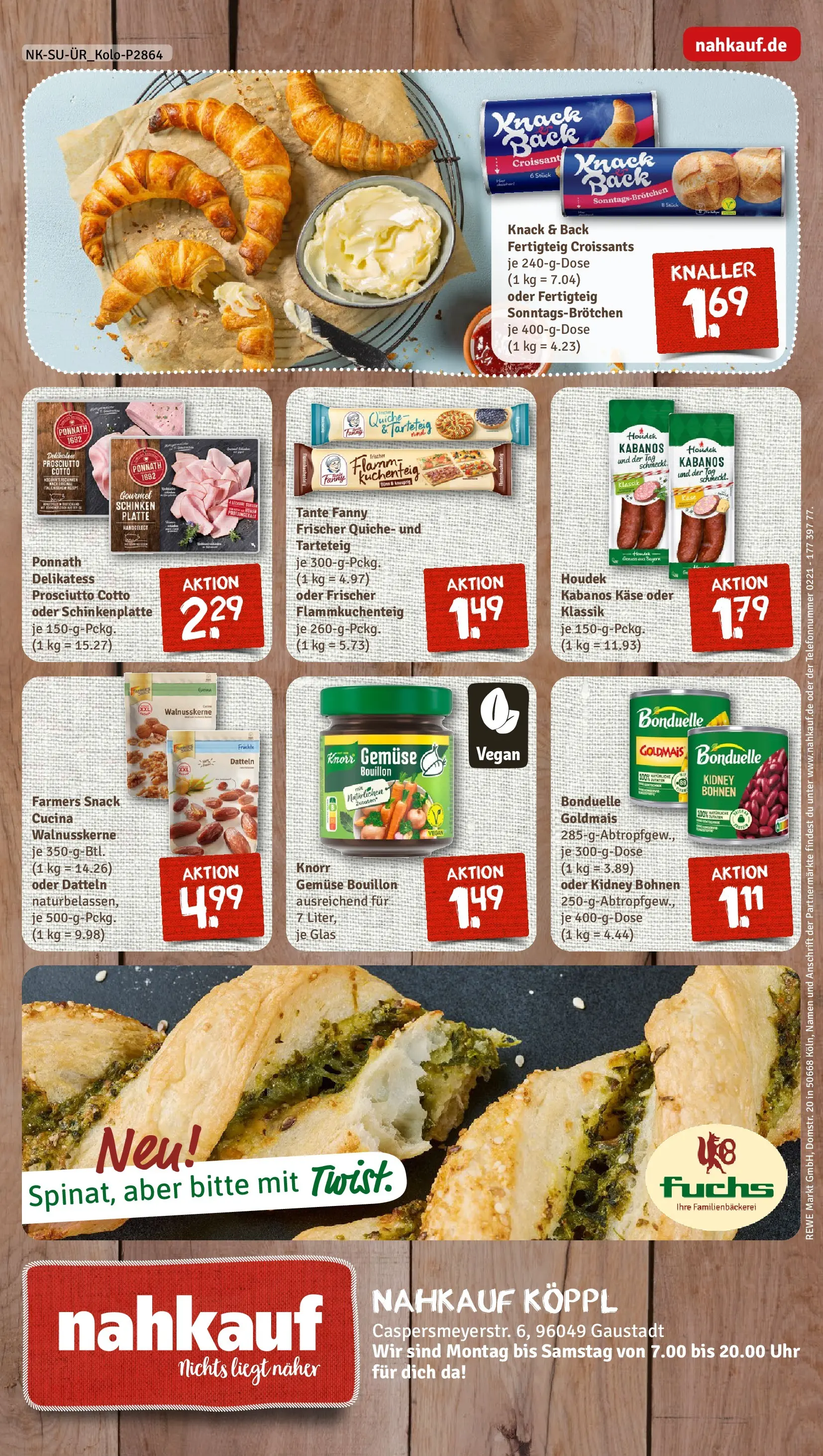 REWE Prospekt ab 02.03.2026 zum Blättern » Angebote | Seite: 8 | Produkte: Knorr, Croissant, Gemüse, Schinken