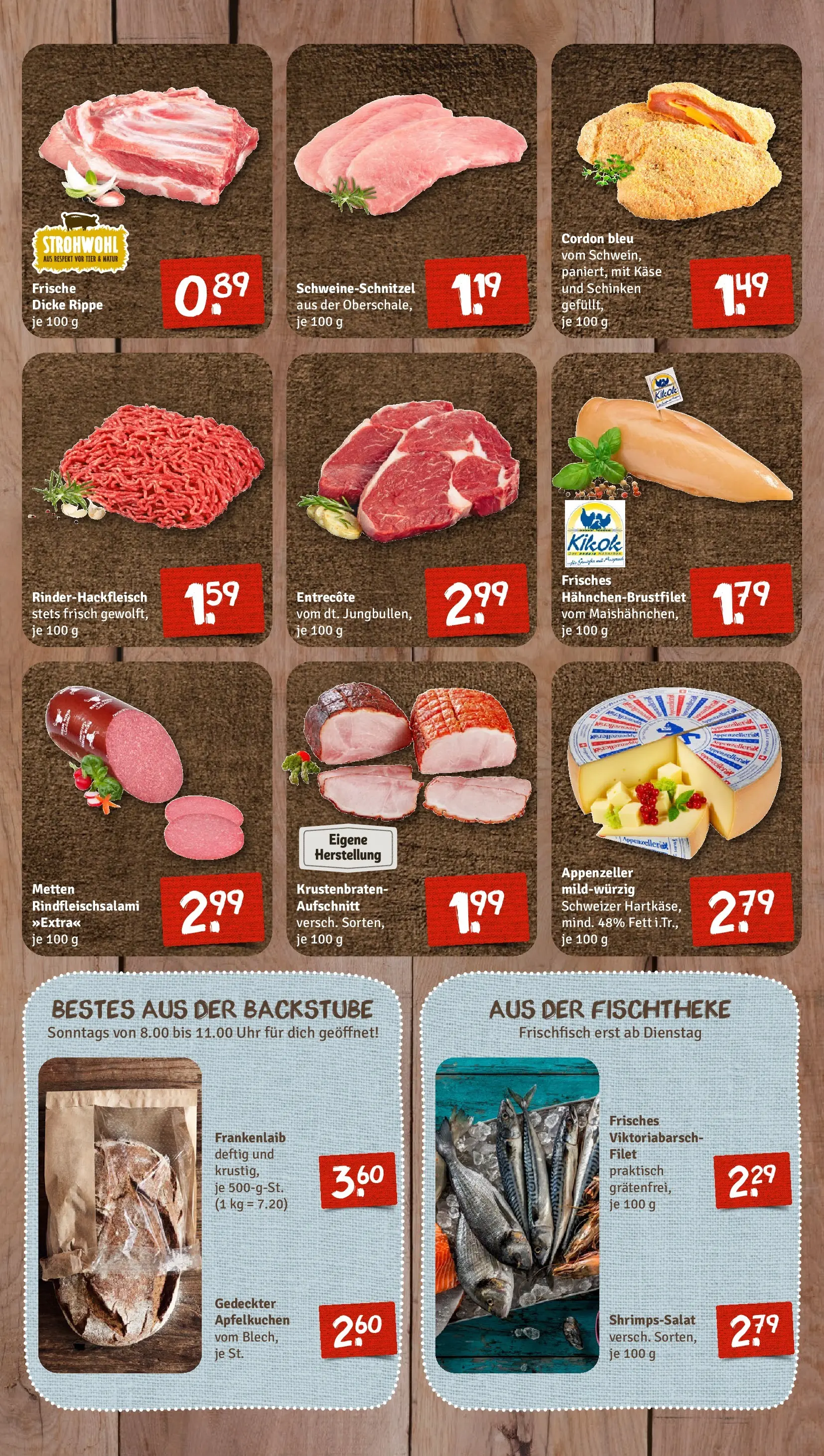 REWE Prospekt ab 02.03.2026 zum Blättern » Angebote | Seite: 7 | Produkte: Käse, Krustenbraten, Schinken, Uhr