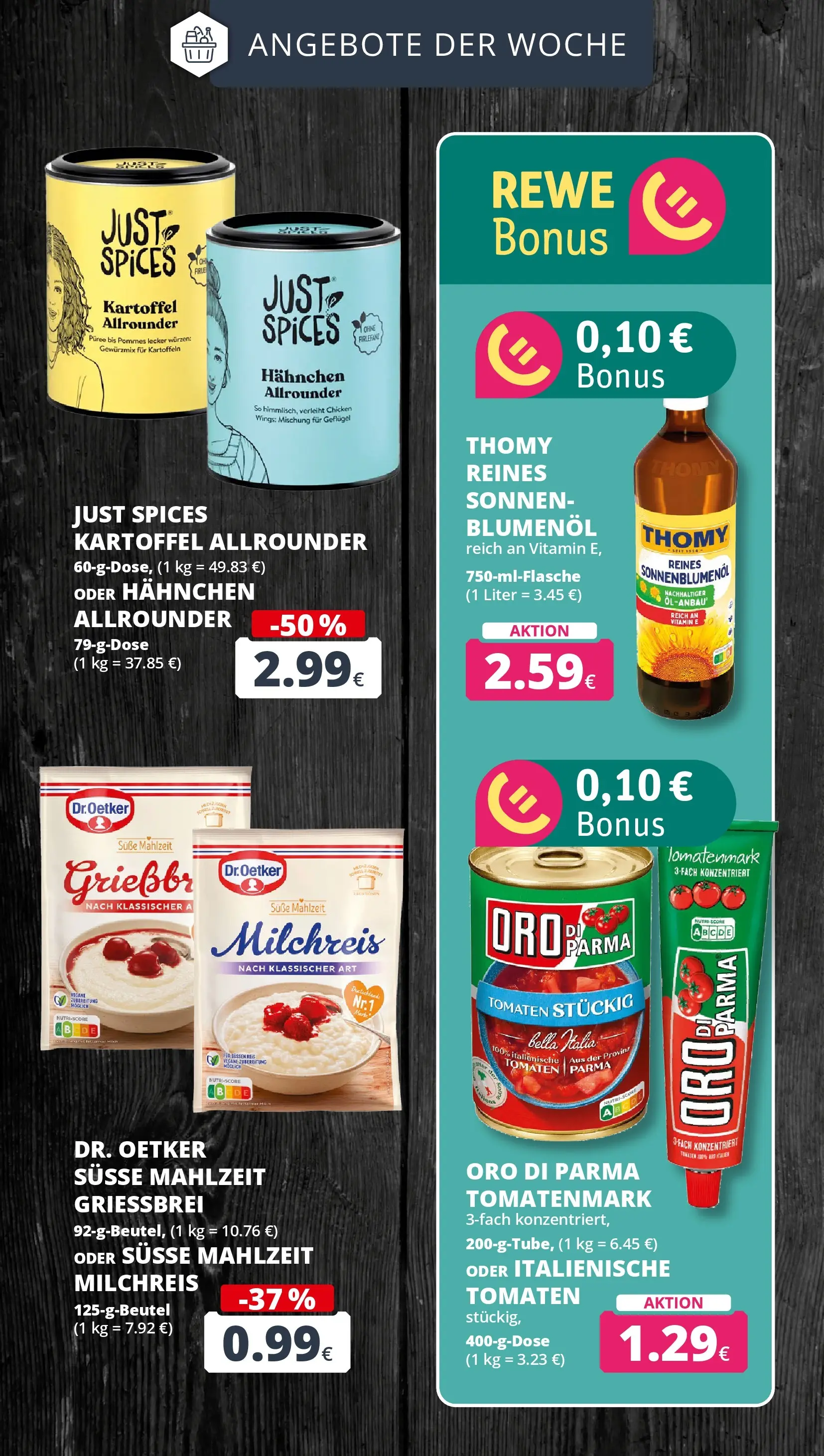 REWE Prospekt ab 02.03.2026 zum Blättern » Angebote | Seite: 4 | Produkte: Hahnchen, Sonnenblumenol, Kartoffeln, Reis