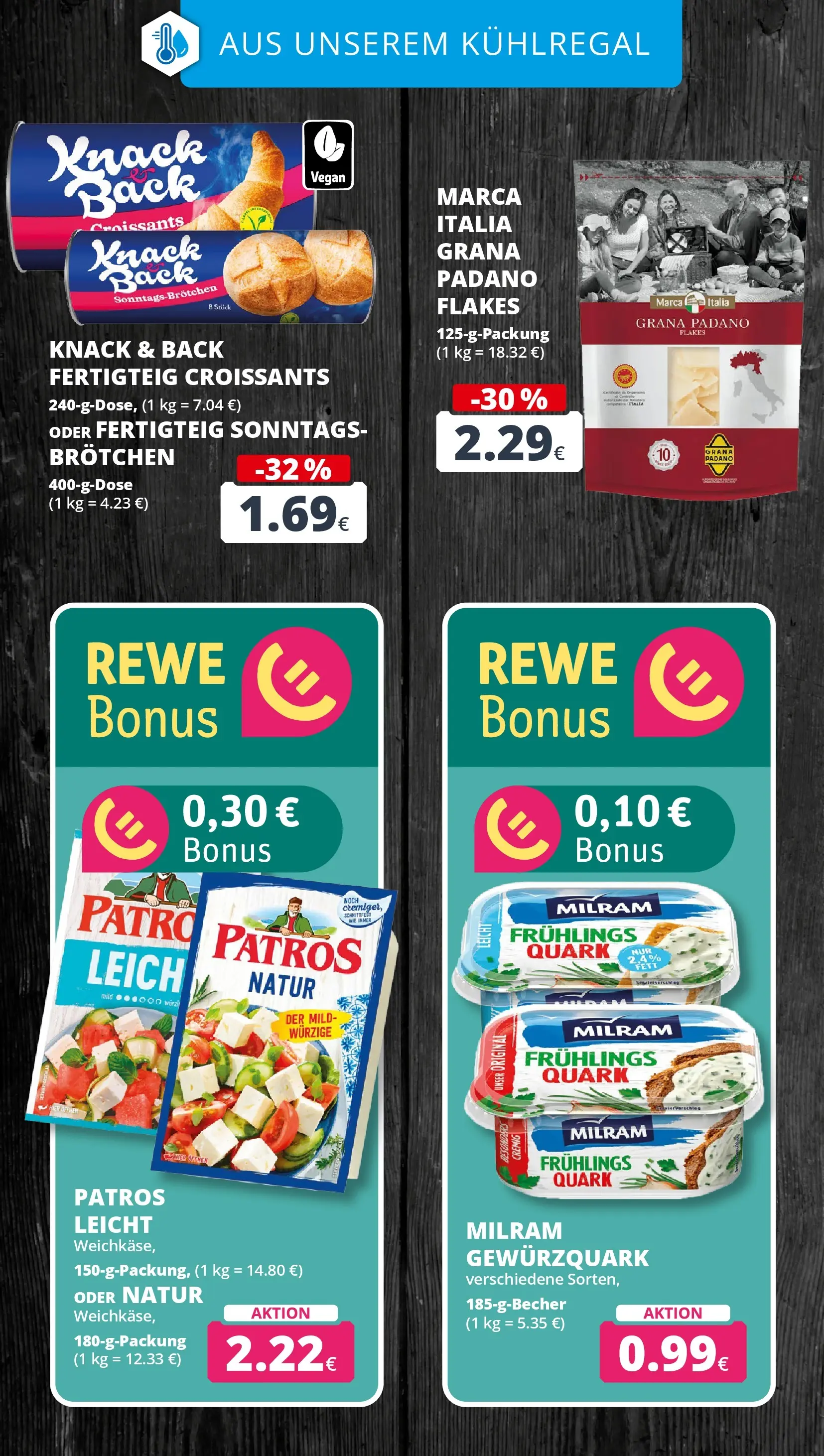 REWE Prospekt ab 02.03.2026 zum Blättern » Angebote | Seite: 14 | Produkte: Quark, Patros, Milram