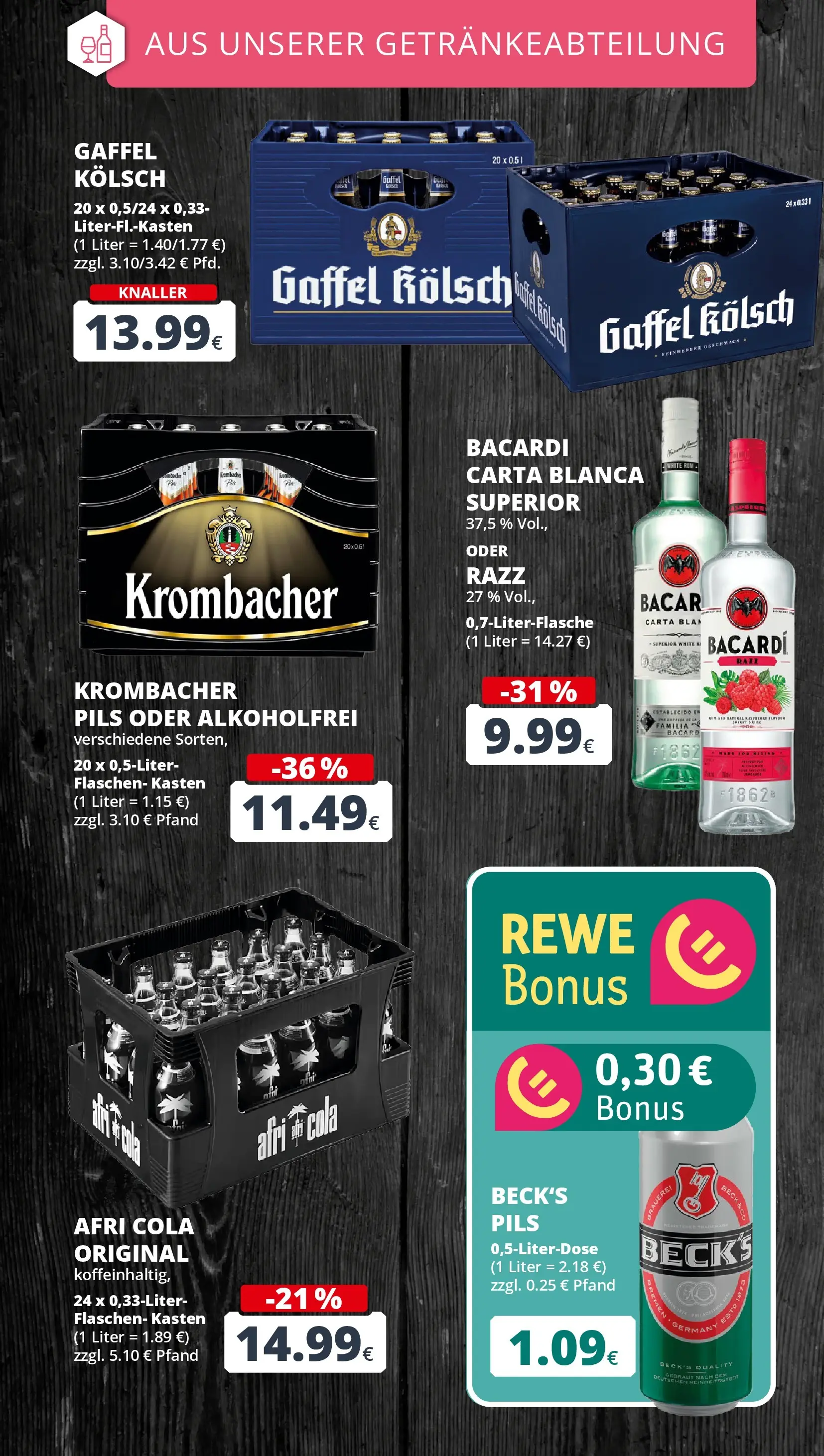 REWE Prospekt ab 02.03.2026 zum Blättern » Angebote | Seite: 18 | Produkte: Bacardi, Rum, Pils, Krombacher