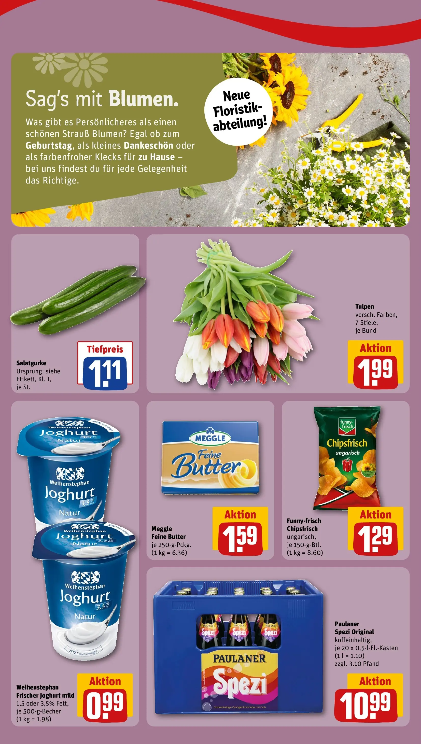 REWE Prospekt ab 02.03.2026 zum Blättern » Angebote | Seite: 2 | Produkte: Butter, Joghurt, Chips, Paulaner