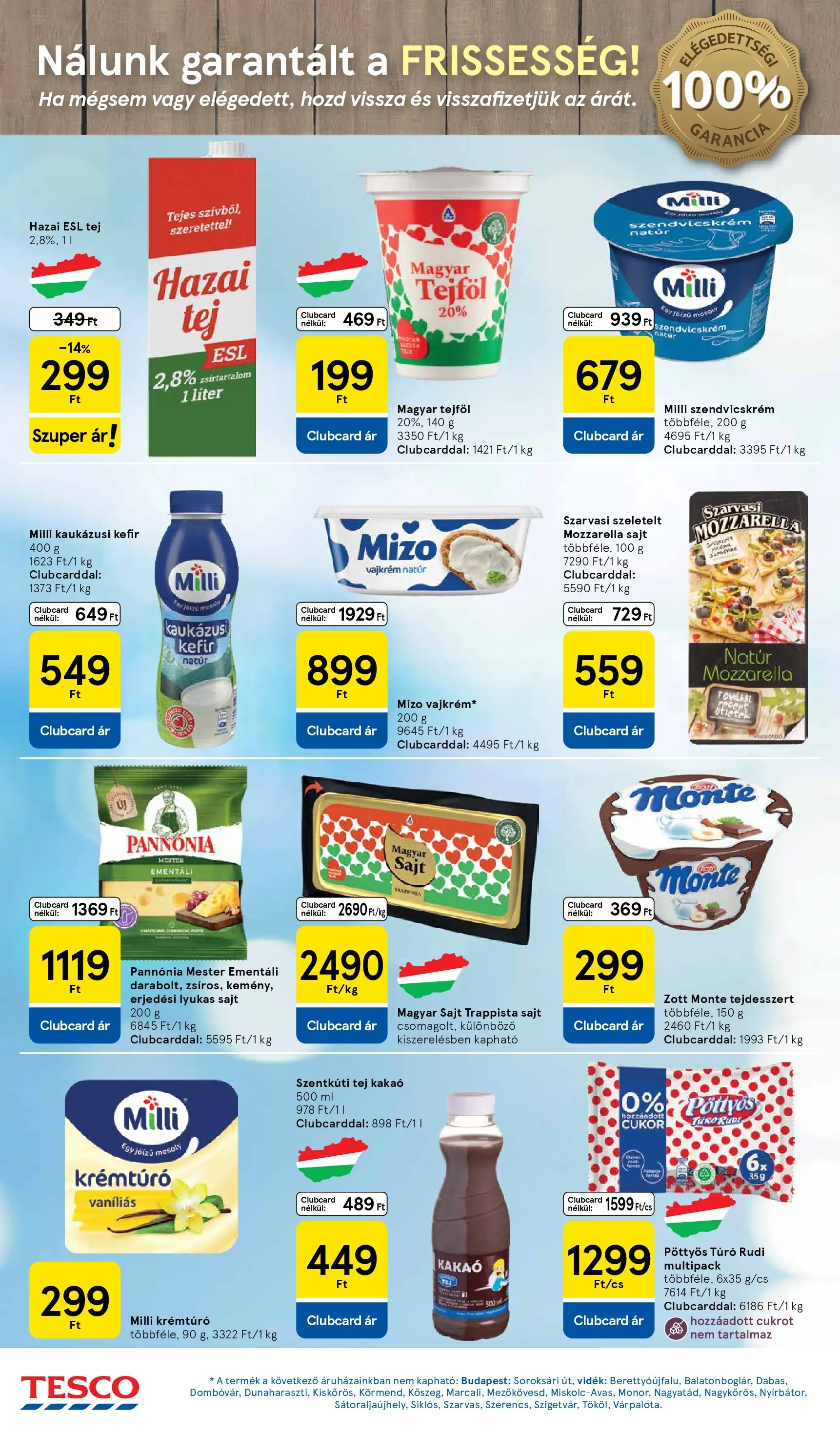 Tesco Hipermarket - Aktuális akciós újság - 2026.02.26.-tól - online | Oldal: 4 | Termékek: Kefir, Sajt, Tejföl, Túró