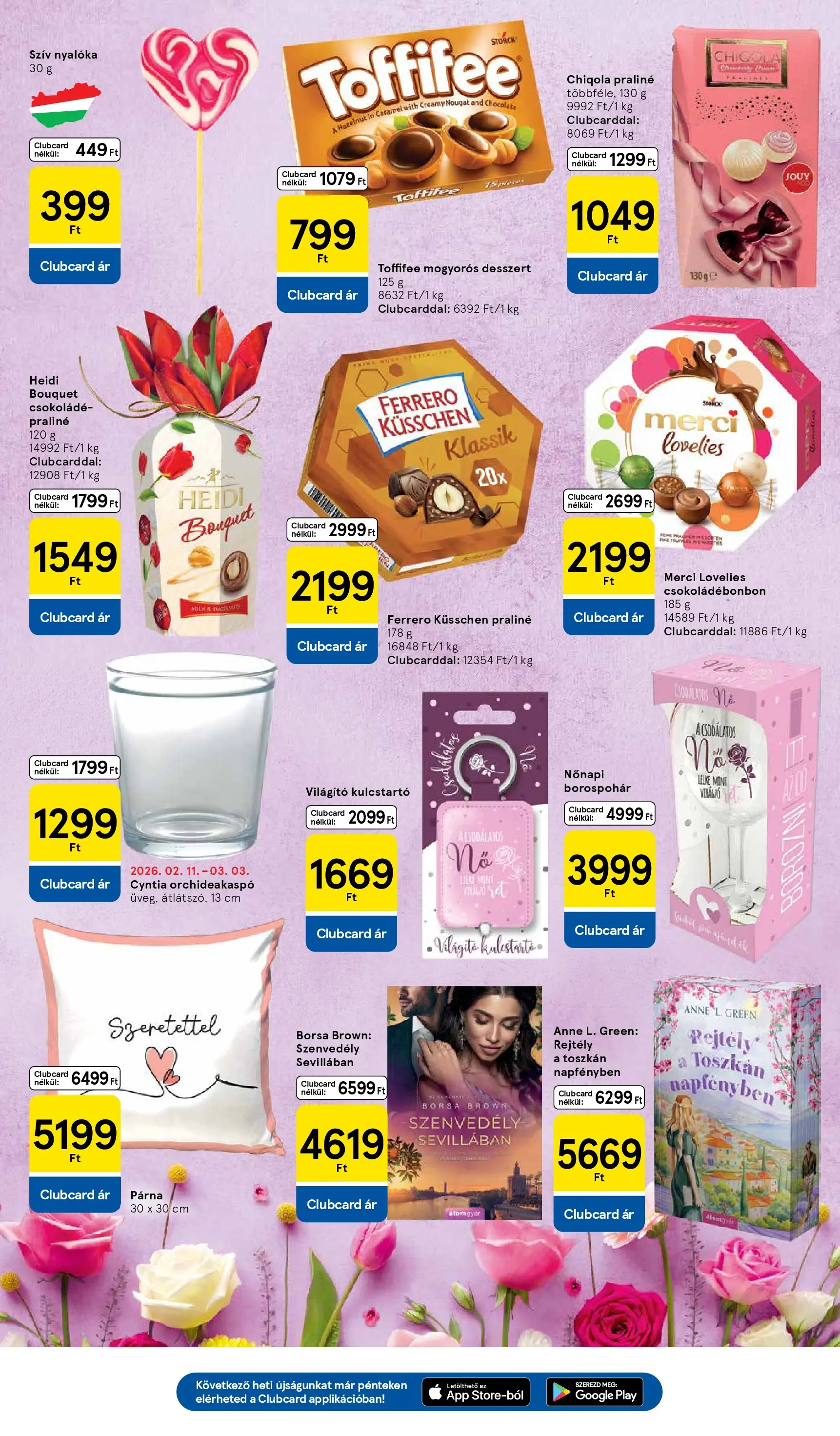 Tesco Hipermarket - Aktuális akciós újság - 2026.02.26.-tól - online | Oldal: 7 | Termékek: Nyalóka, Párna, Borospohár, Toffifee