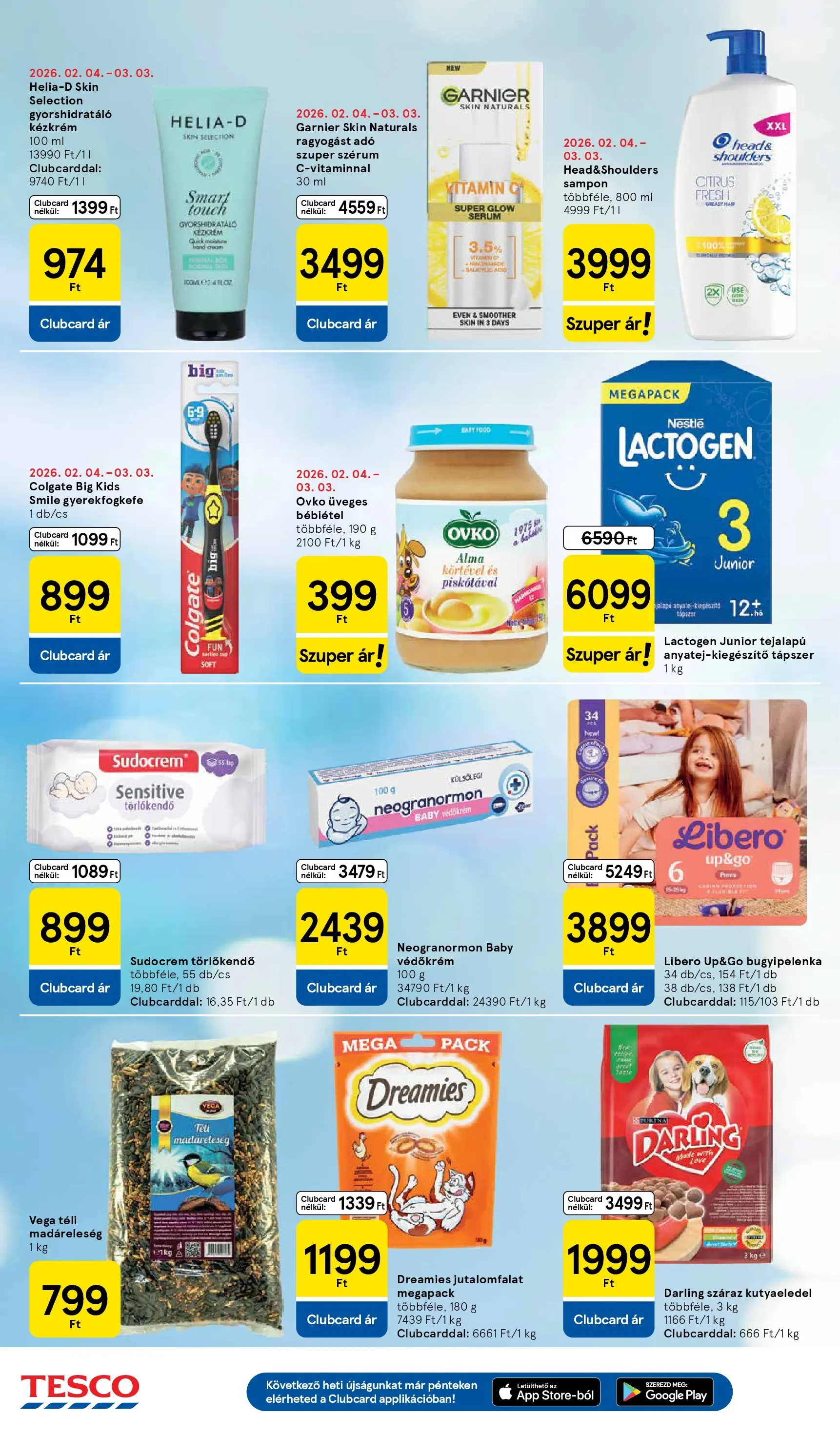 Tesco Hipermarket - Aktuális akciós újság - 2026.02.26.-tól - online | Oldal: 22 | Termékek: Kutyaeledel, Törlőkendő, Kézkrém, Bébiétel