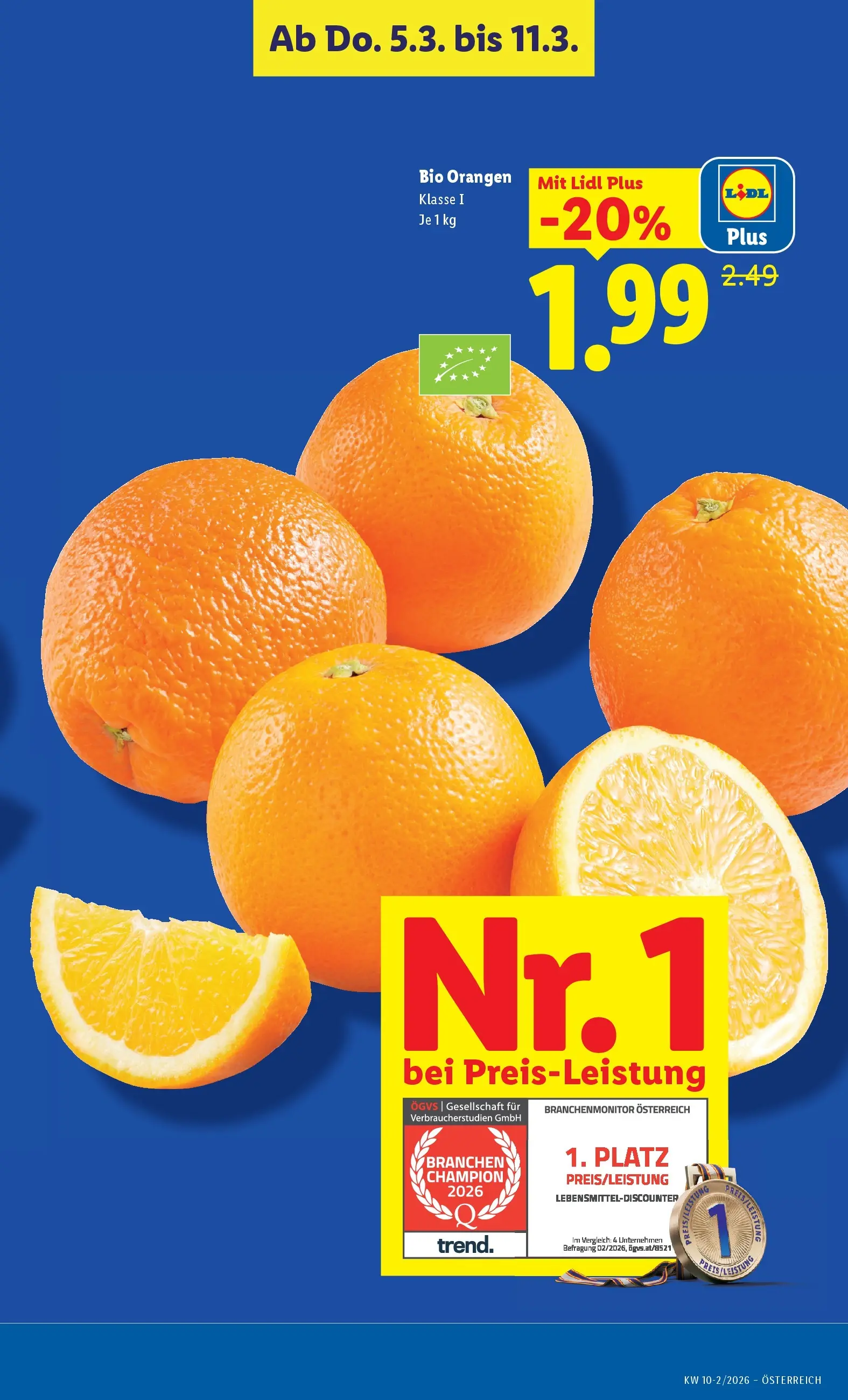 Lidl Flugblatt - Jenbach, Eferding, Dornbirn ab 05.03.2026 - Angebote ab donnerstag | Seite: 3 | Produkte: Orangen