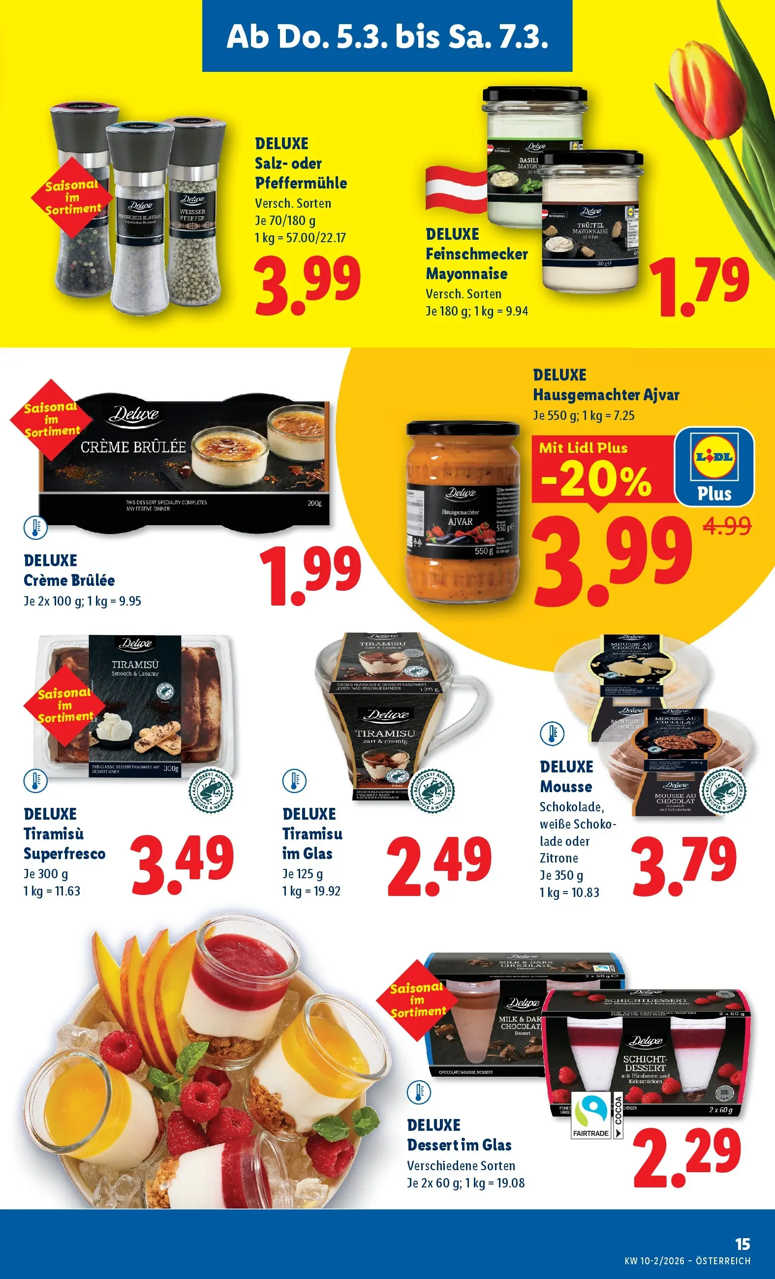 Lidl Flugblatt - Jenbach, Eferding, Dornbirn ab 05.03.2026 - Angebote ab donnerstag | Seite: 19 | Produkte: Mayonnaise, Salz, Pfeffer, Himbeere