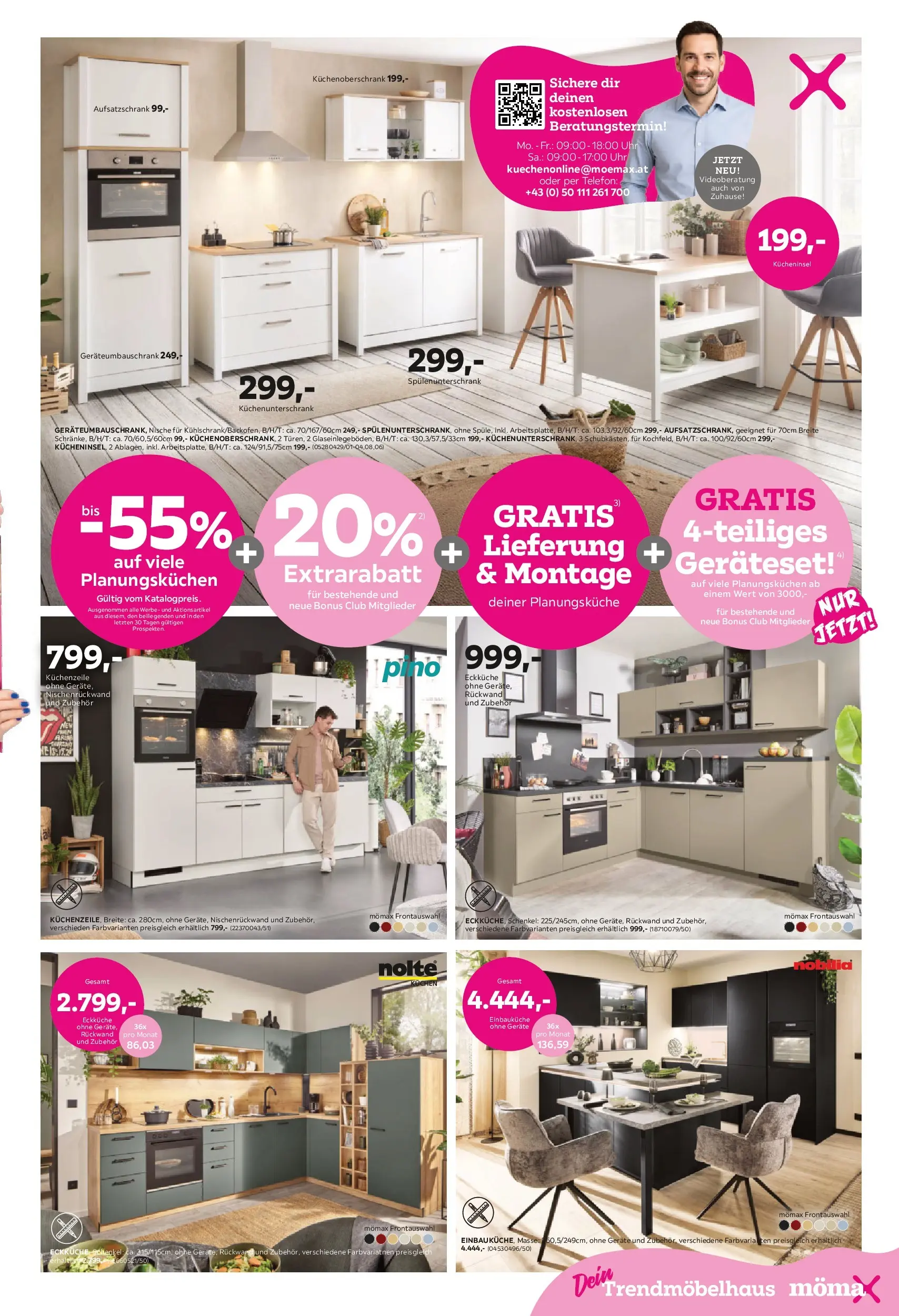 Mömax Ansfelden, Bruck An Der Mur, Villach von 24.03.2026 - Aktuelle Angebote | Seite: 5 | Produkte: Telefon, Uhr, Küchenzeile