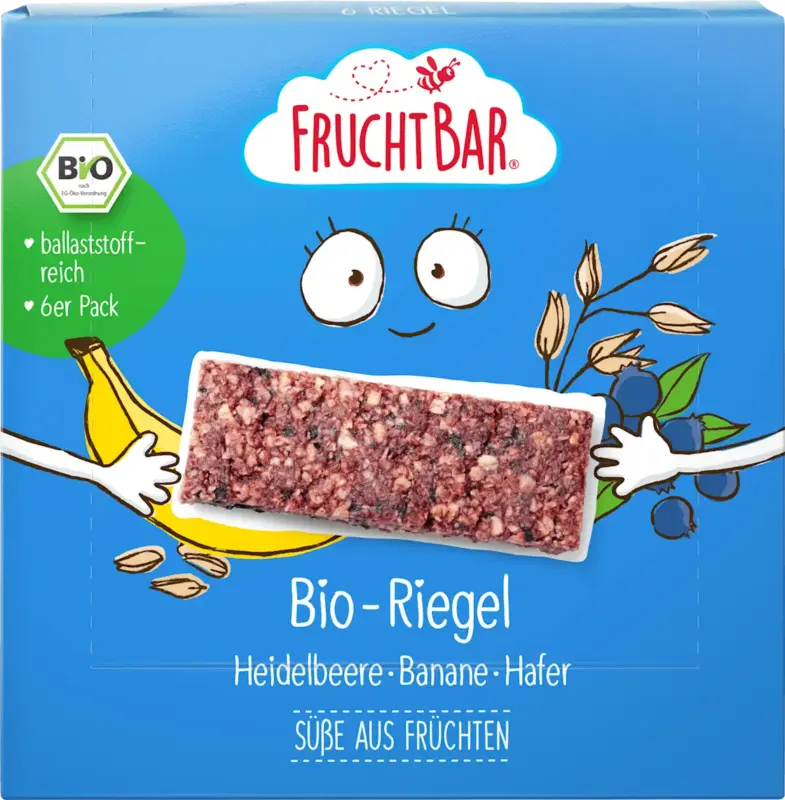FruchtBar Fruchtriegel Bio Heidelbeere, Banane und Hafer ab 12 Monaten