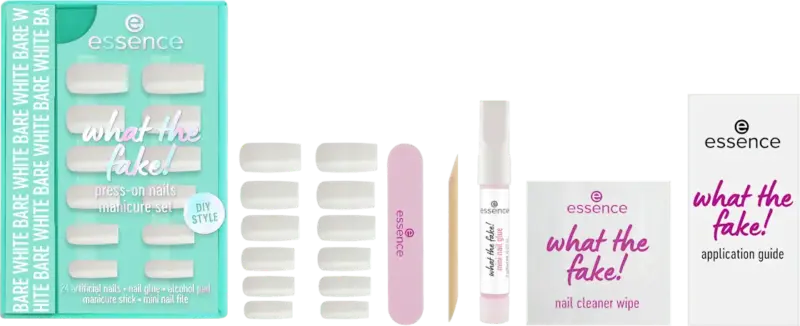 essence K&uuml;nstliche N&auml;gel Set What The Fake! 04 Bare White