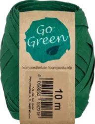 Go Green Geschenkband kompostierbar waldgr&uuml;n