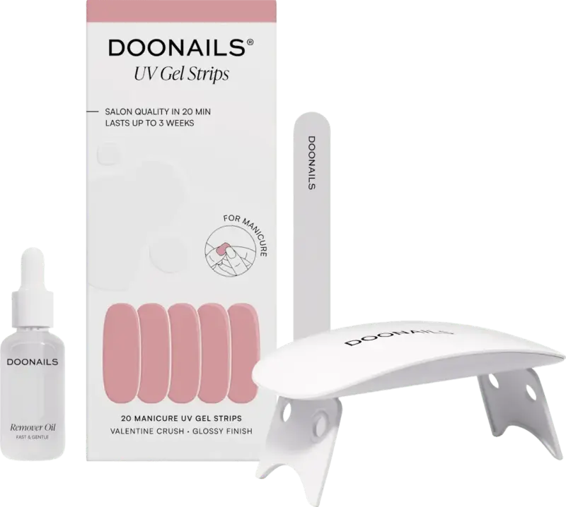 Doonails UV Manik&uuml;re Starterset Gel Strips Valentine Crush