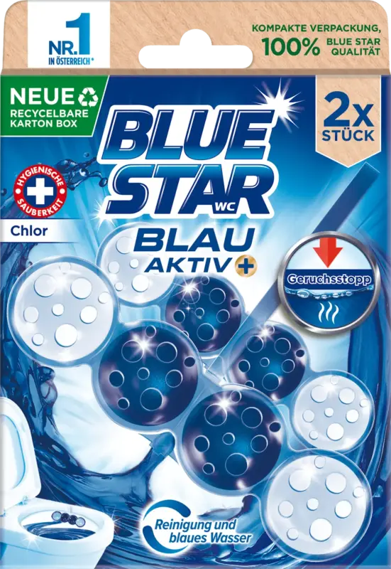 BLUE STAR WC-Stein Blau-Aktiv+ Chlor